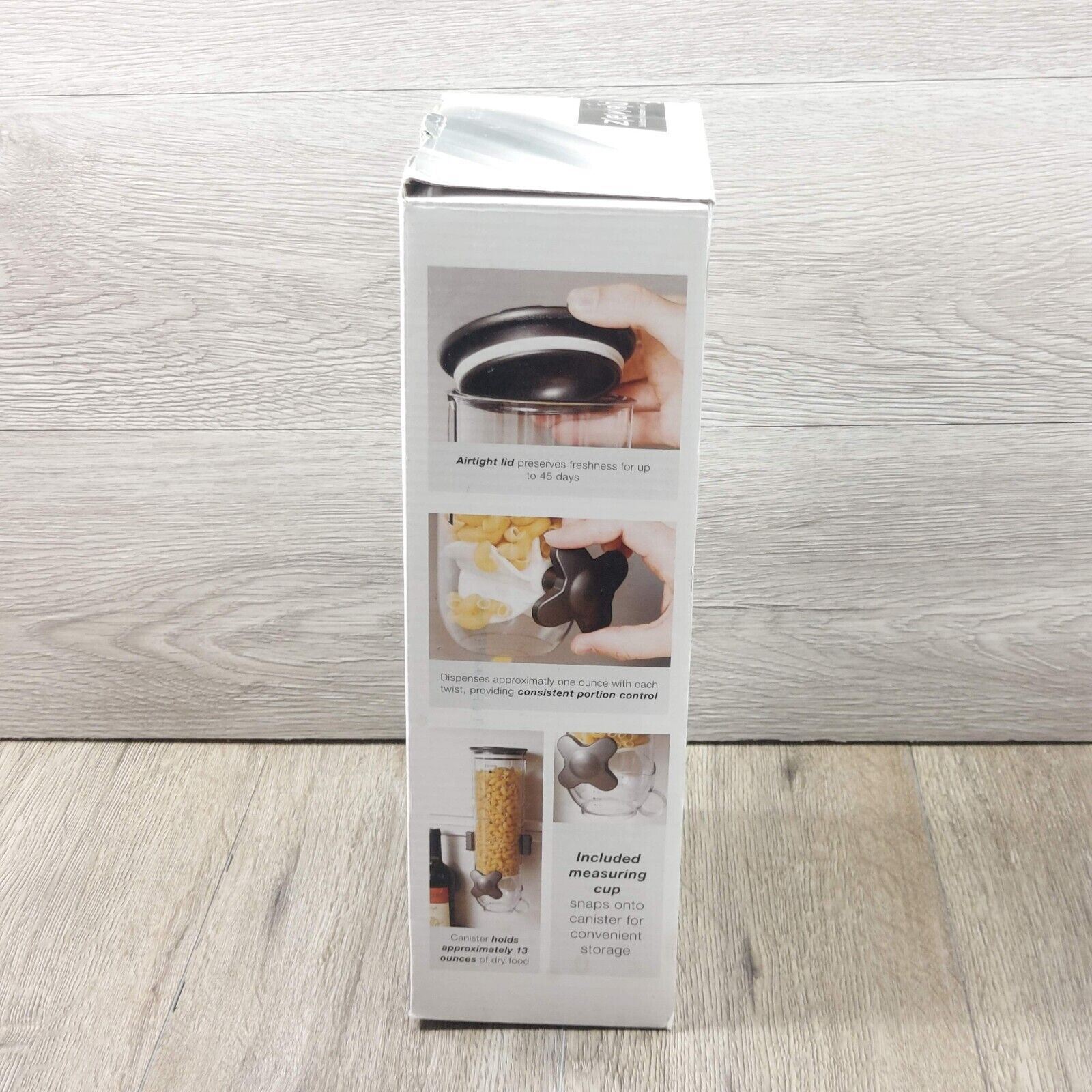 Zevro SmartSpace Wall Mount Single Dry-Food Canister Dispenser w/Measuring Cup