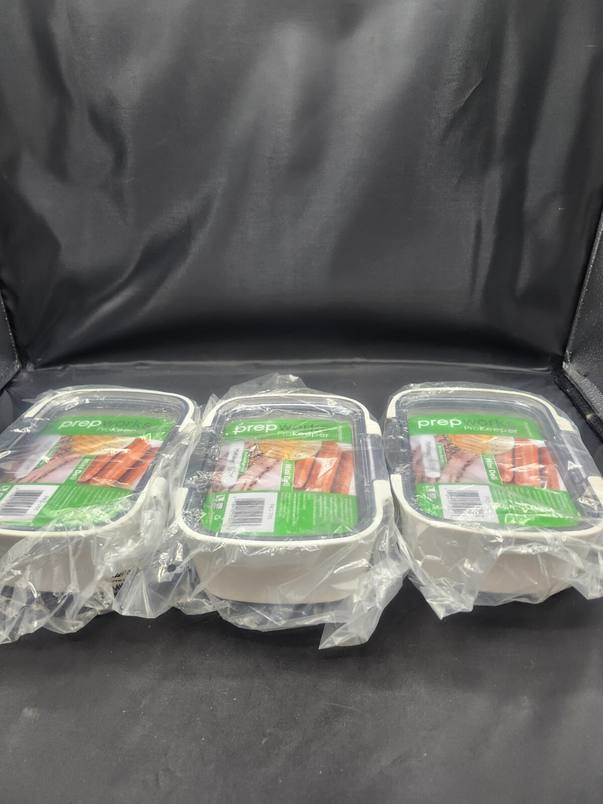 Prep Works ProKeeper Mini Deli Size Snap Lid White w/Clear Lids Set of 3