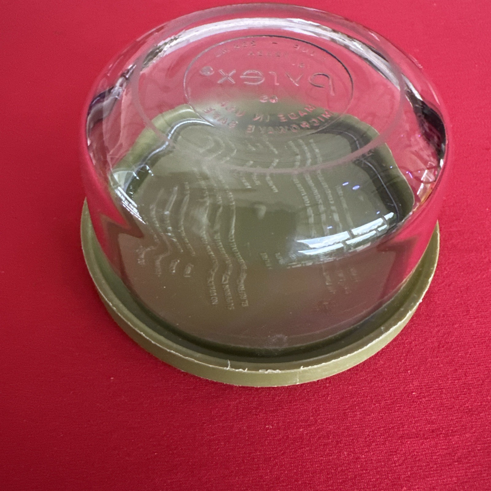 Pyrex 1 Cup / 236 ML Glass Bowl 7202A Round with Green Lid Small Storage VTG