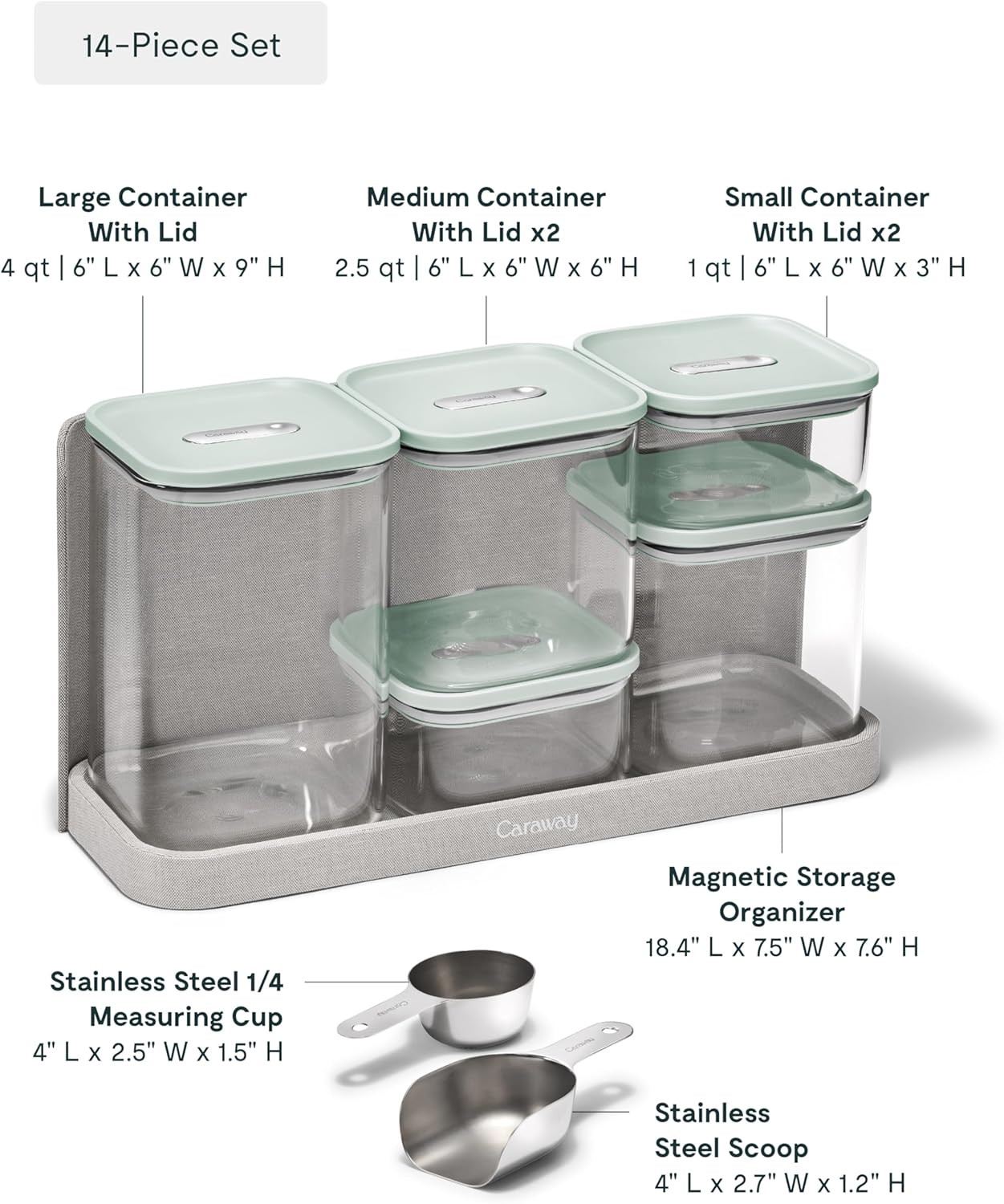 14-Piece Airtight Glass Food Storage Set – BPA-Free, Stackable & Space-Saving