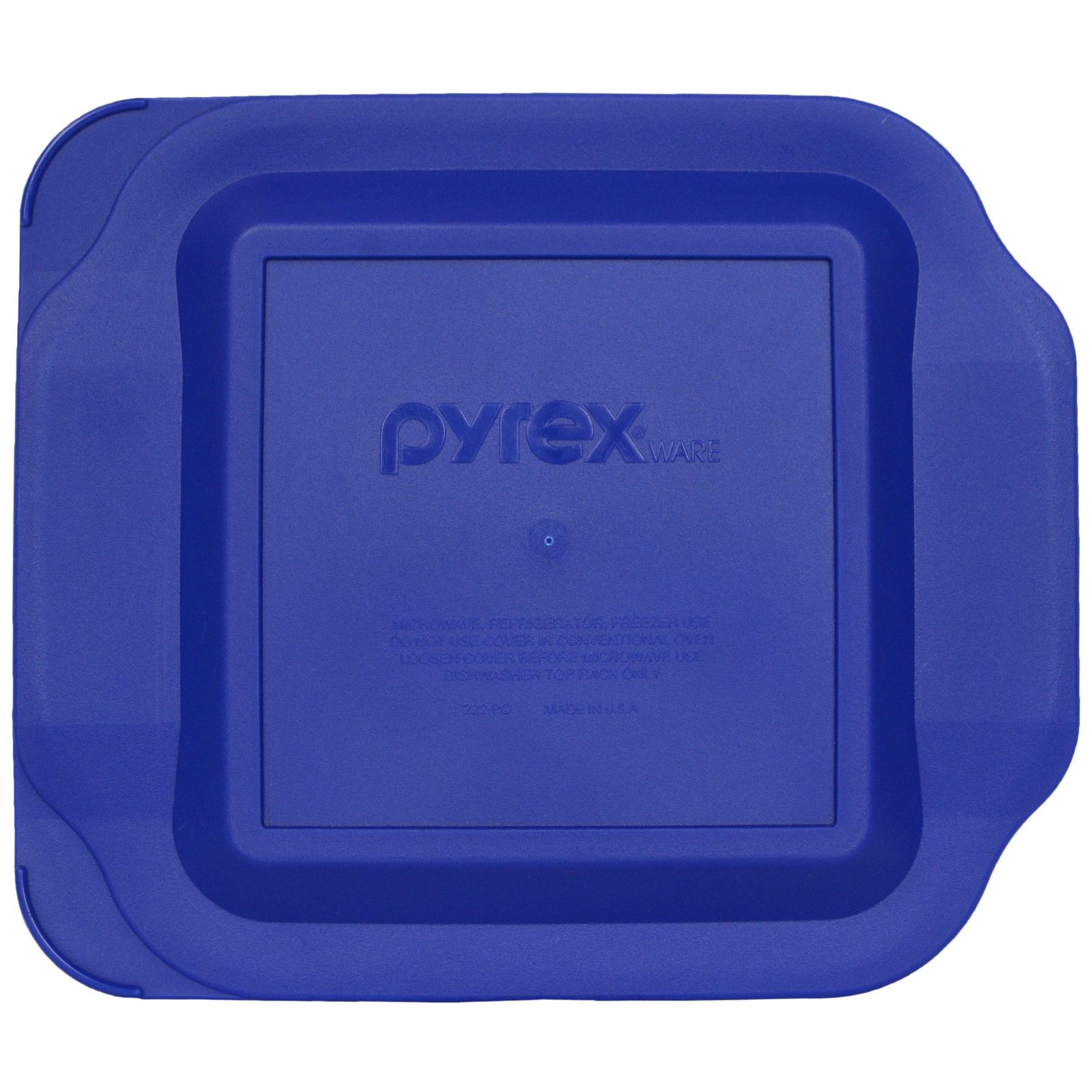 Pyrex (1) 222 2qt Glass Baking Dish & (1) 222-PC Blue Lagoon Lid