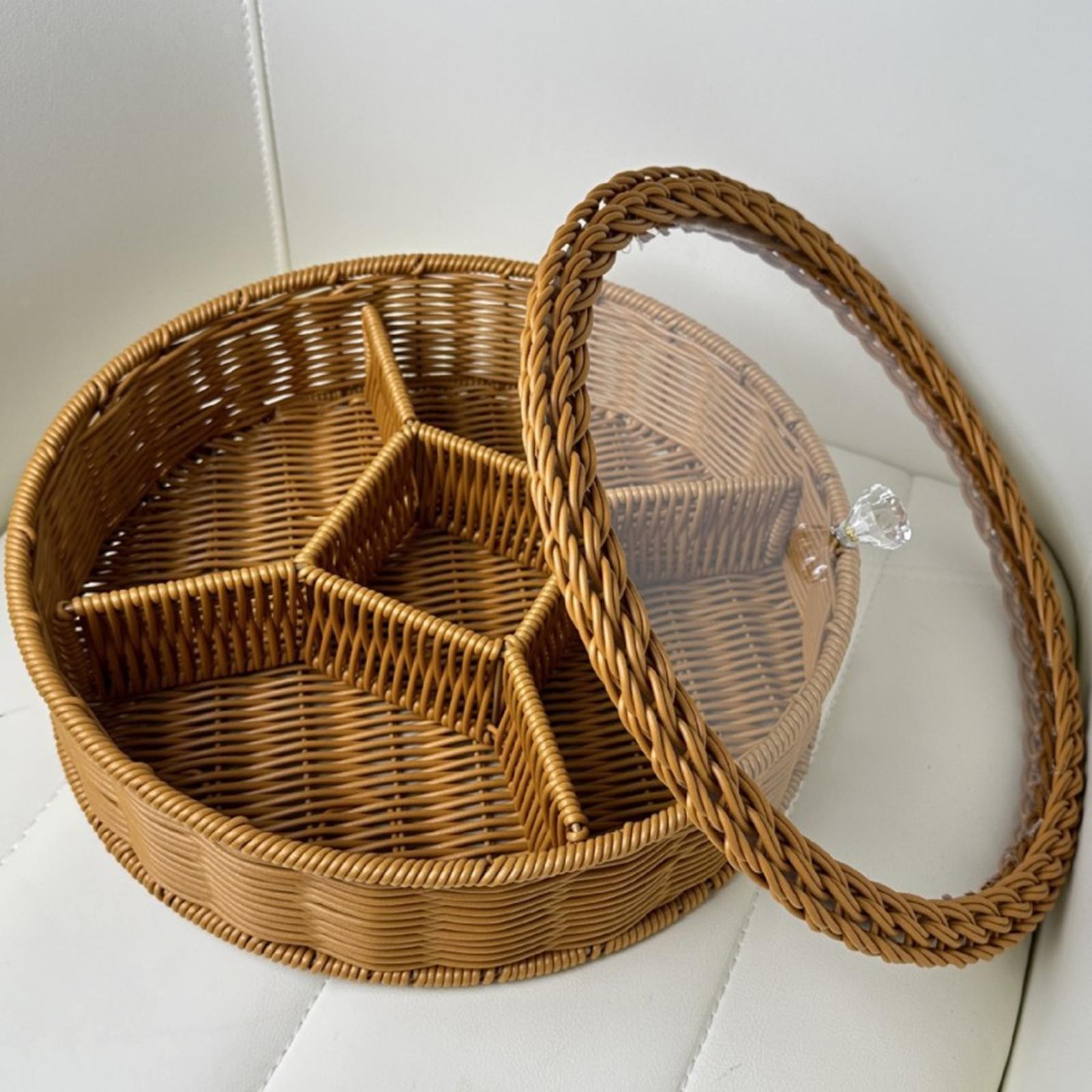 Divided Serving Tray Storage Basket Decorative Food Storage Container Dried