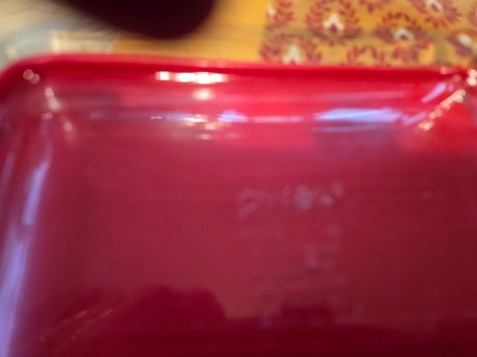 Vintage Cranberry Pyrex Rectangle 2 Cup 150 ML with Lid Oven & Microwave