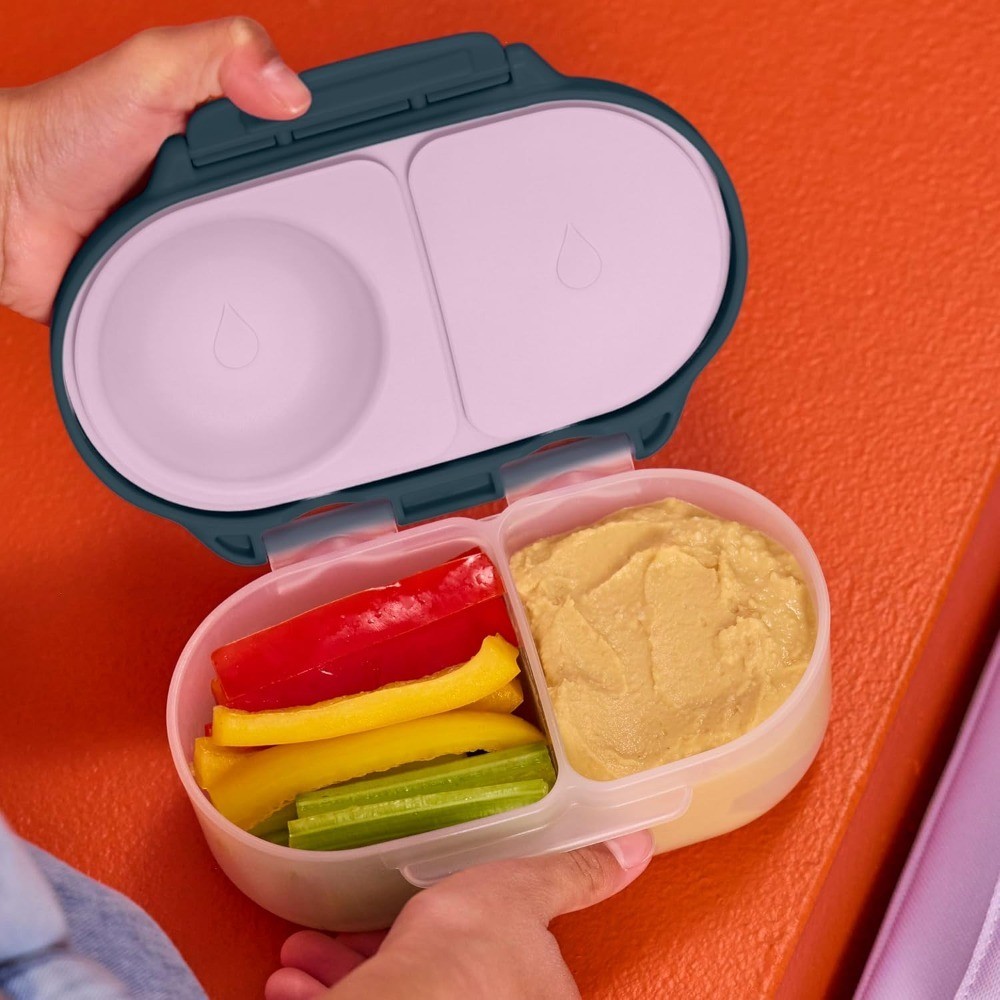 Leak Proof Mini Bento Box for Kids and Toddlers 2 Pack 2 Compartment Snack