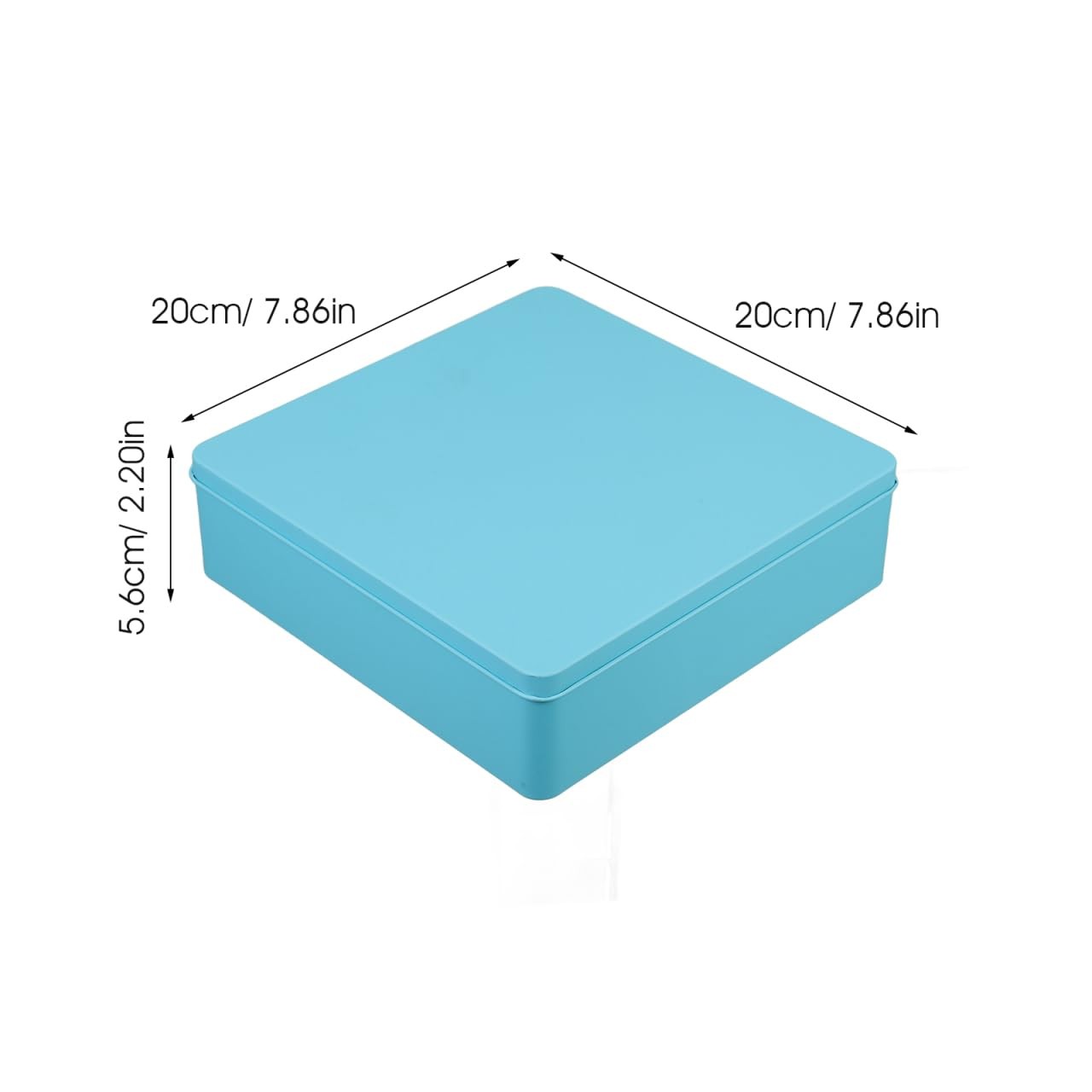 Large Square Tin Storage Box with Lid Extra Large Metal Container for Home Or…