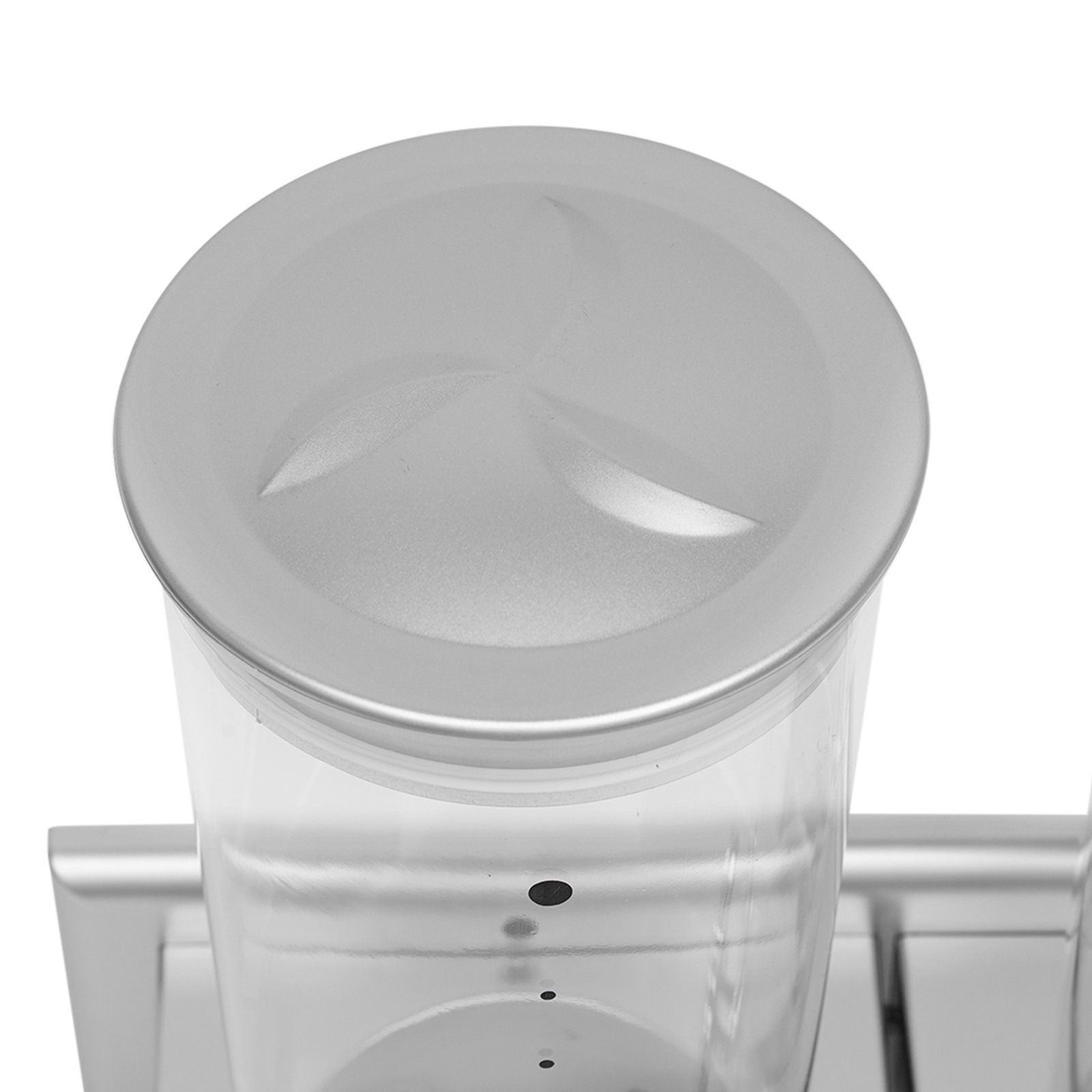 Wall Mount 2 Bucket Food Storage Dispenser Coffee/Bean/Candy/Rice Silver 3L