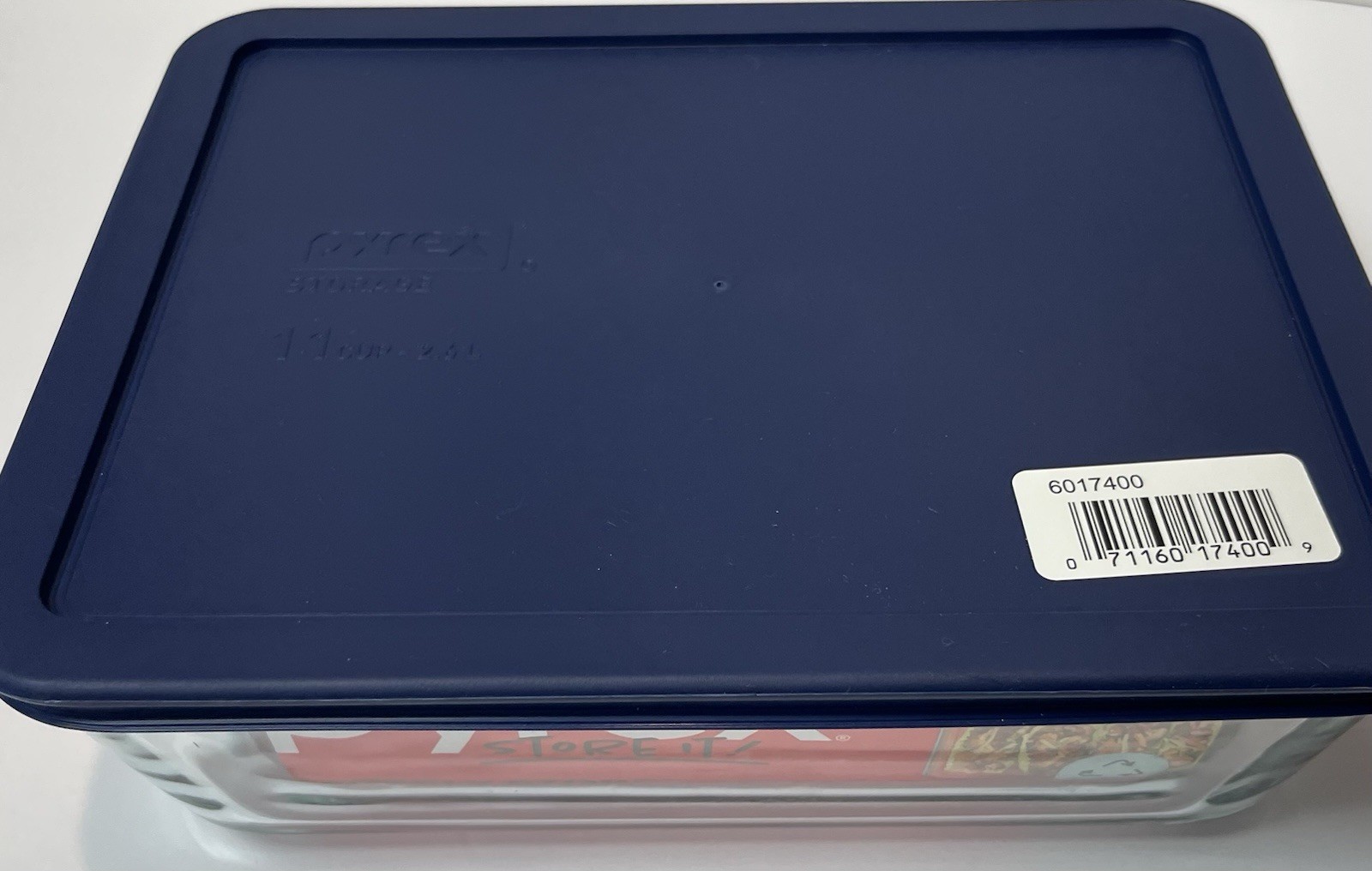 Lot of 2 Pyrex Simply Store It 11 Cup Rectangle Glass Storage Dish with Blue Lid