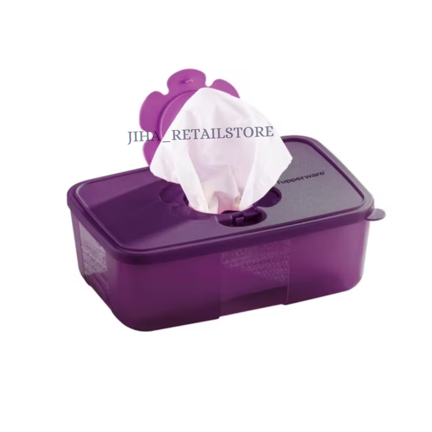 Tupperware Tissue Paper Storage Box Purple Container 1.7L