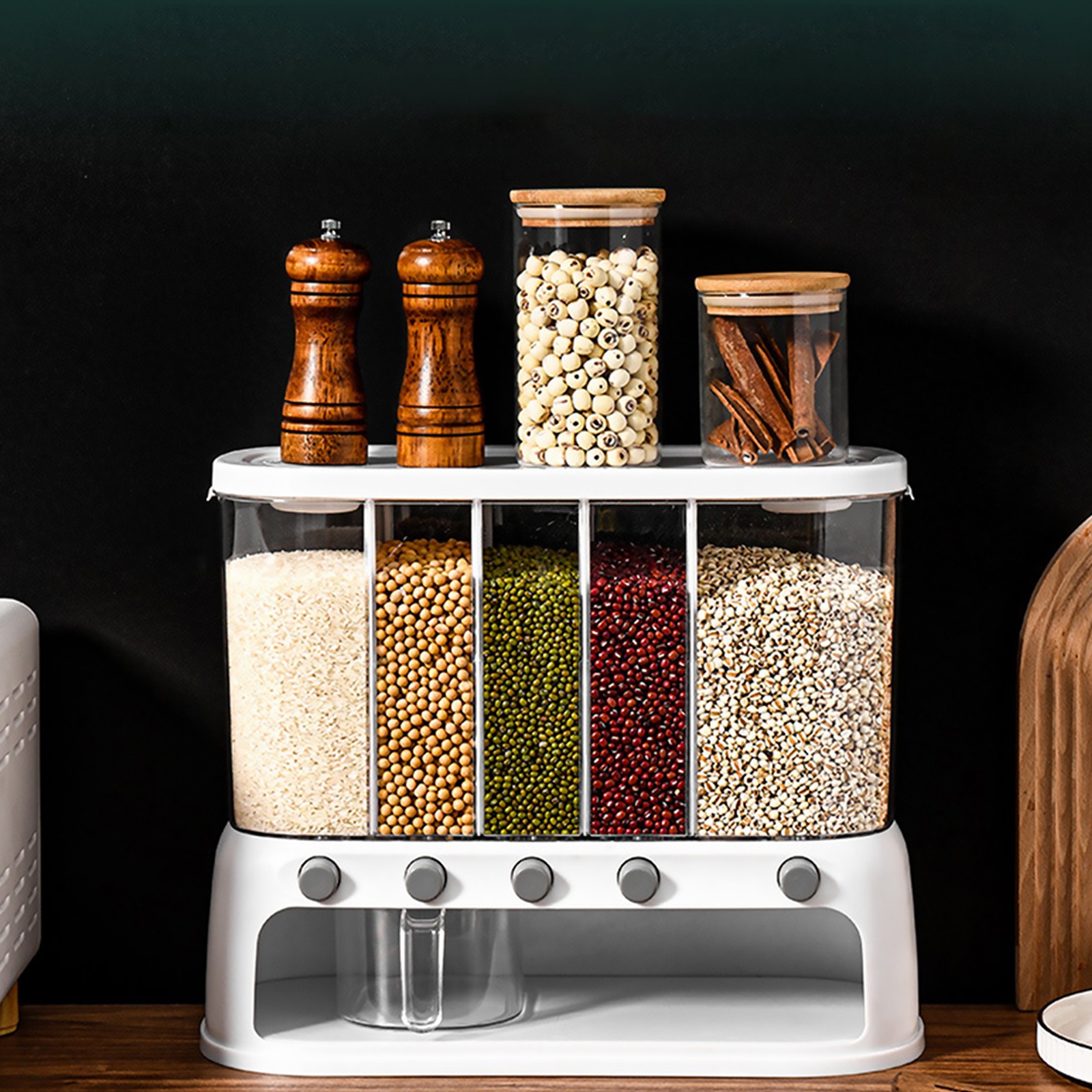 12L Rice Container Moisture Proof Multifunctional With Lid for Kitchen Household
