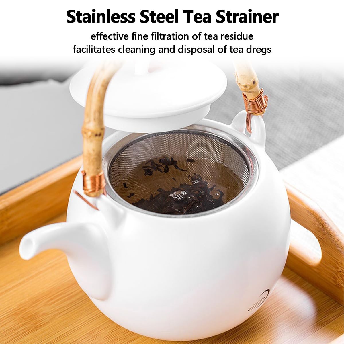 10 Pcs Stainless Steel Tea Filter, 304 Metal Teapot 2.5×1.9inch, Silver