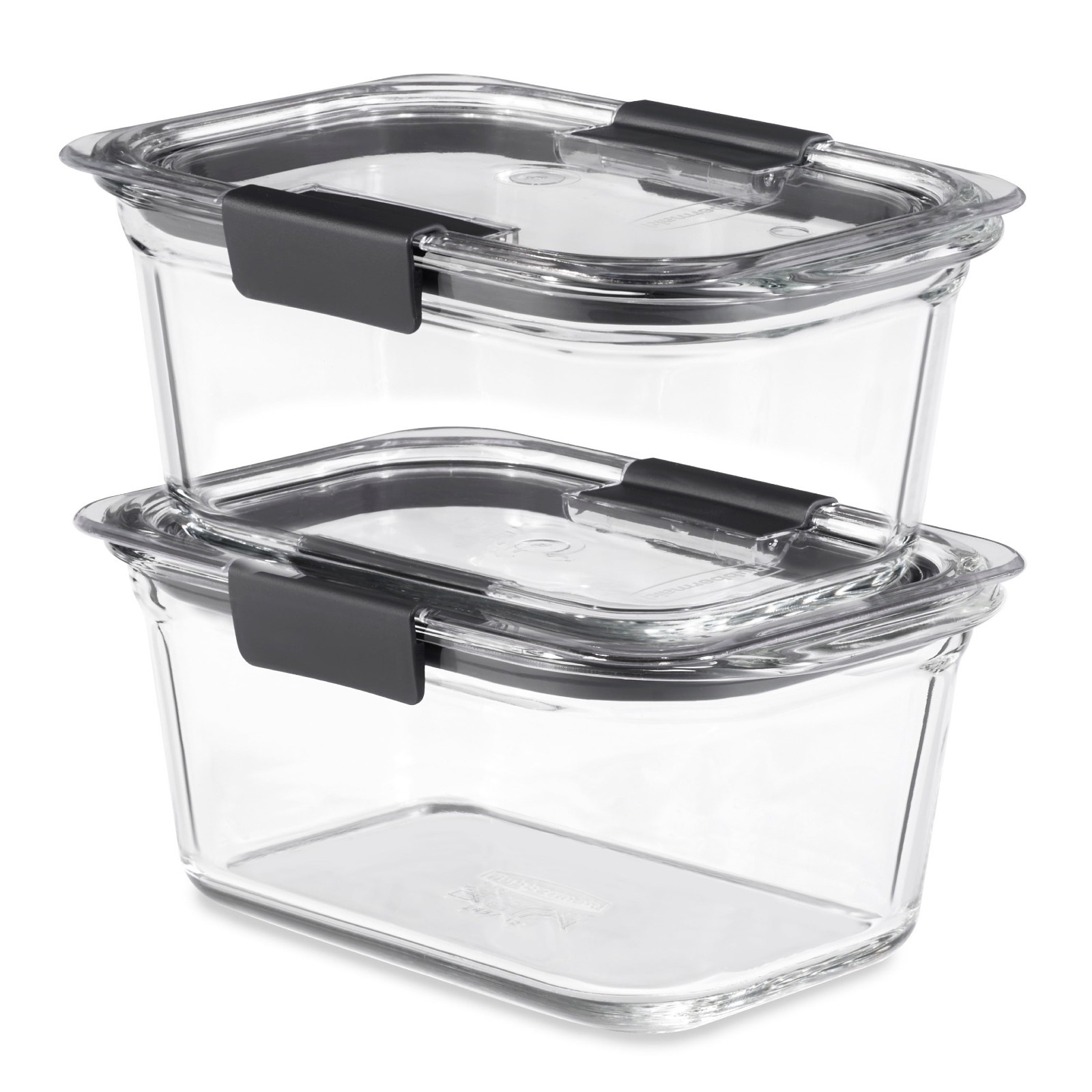 2 Pack Rubbermaid Brilliance Glass Food Storage 2Pk 4.7Cup Leak Proof BPA Fre