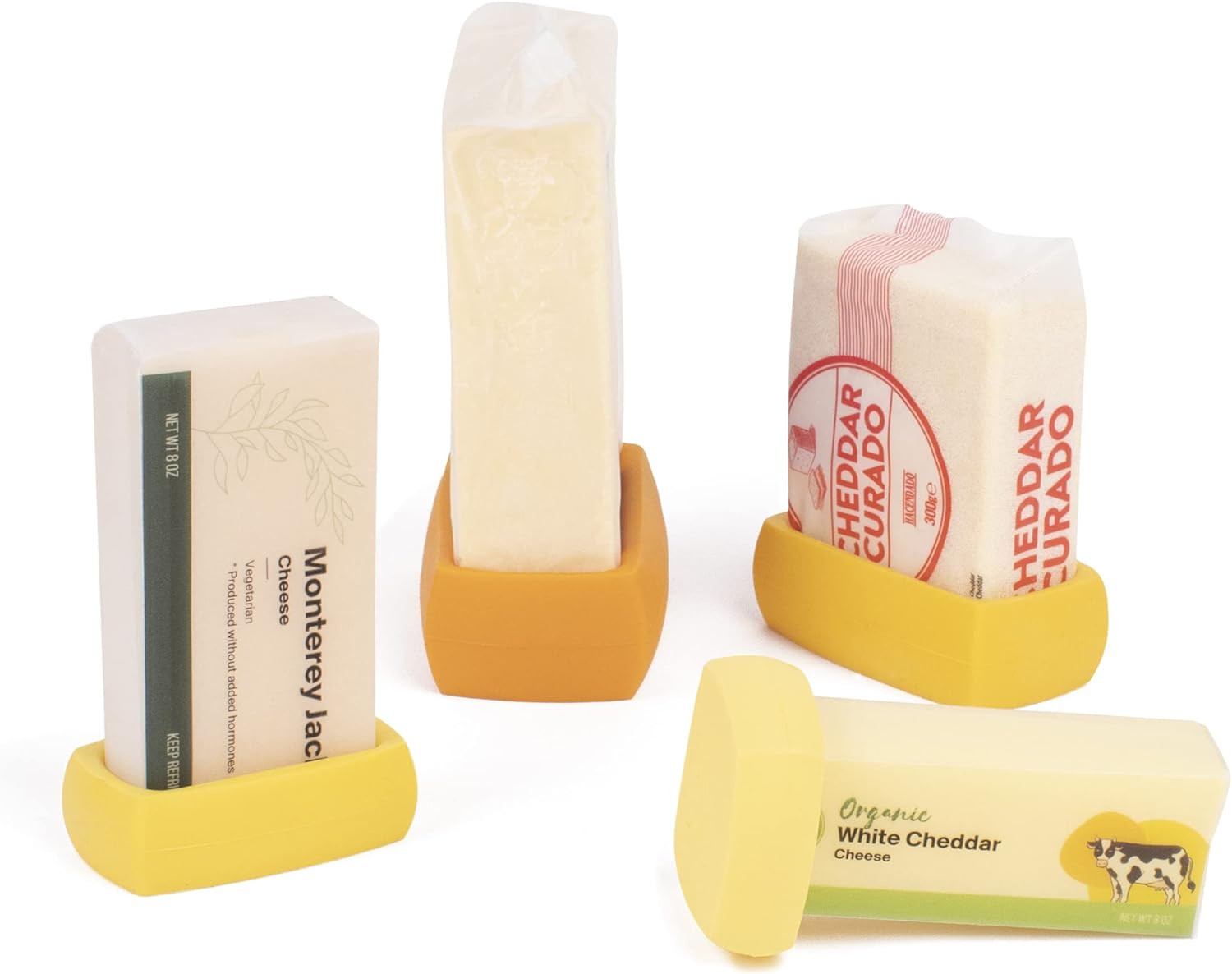 Cheese Huggers Set of 4 Reusable Silicone Savers | Cheese Paper Alternative |…