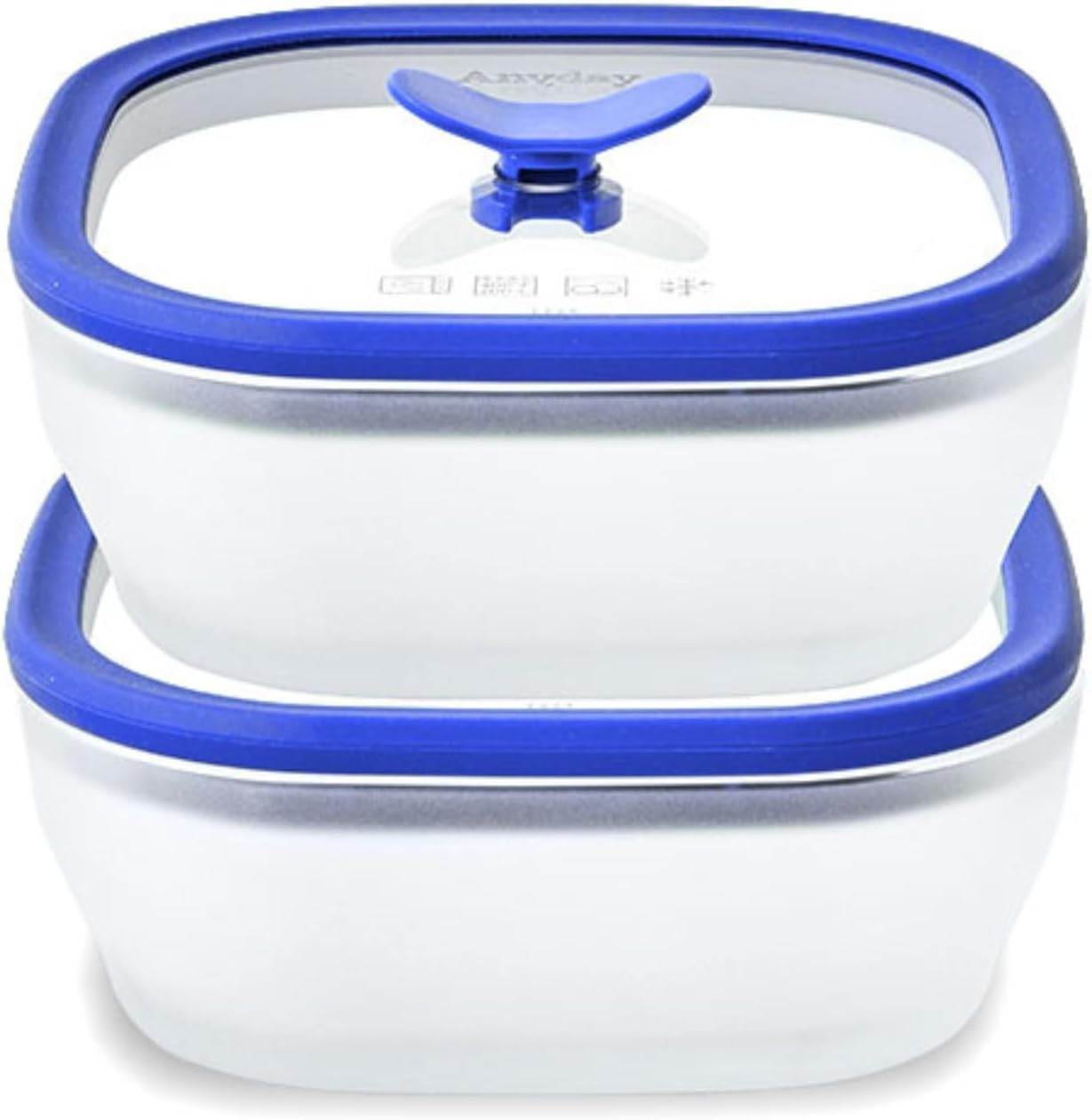 2 Pack 2.5 Cup Microwavable Glass Lunch Containers with Glass Lids, Microwave Sa