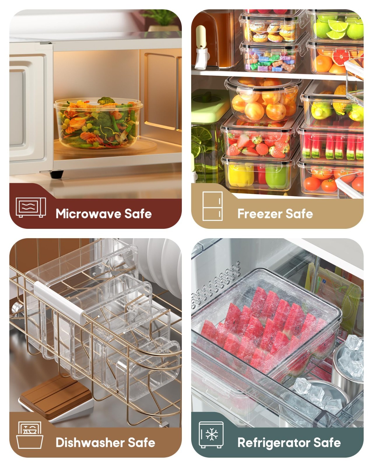 60 PCS Airtight Food Storage Containers Set, Leak Proof, BPA-Free, Microwave Saf