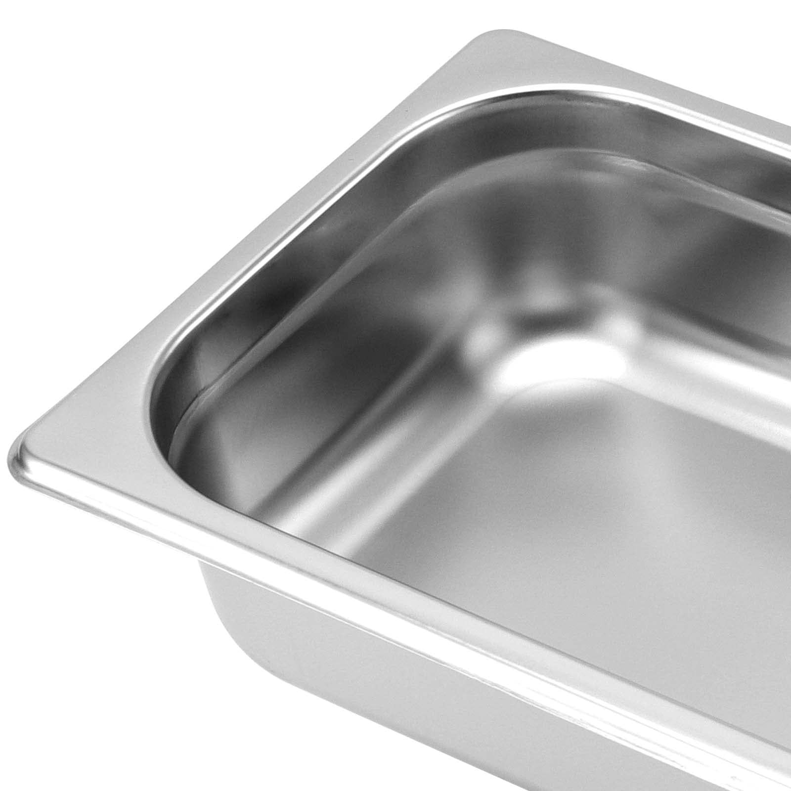 8 PCS Steam Table Pan 1/3 Size x 2.5 Inch Deep Stainless Steel AntiJamming