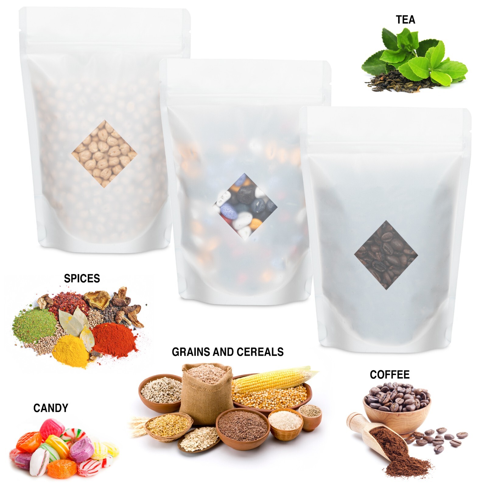 High-Quality Mylar Bags for Food Storage with Resealable Zippers and Durability