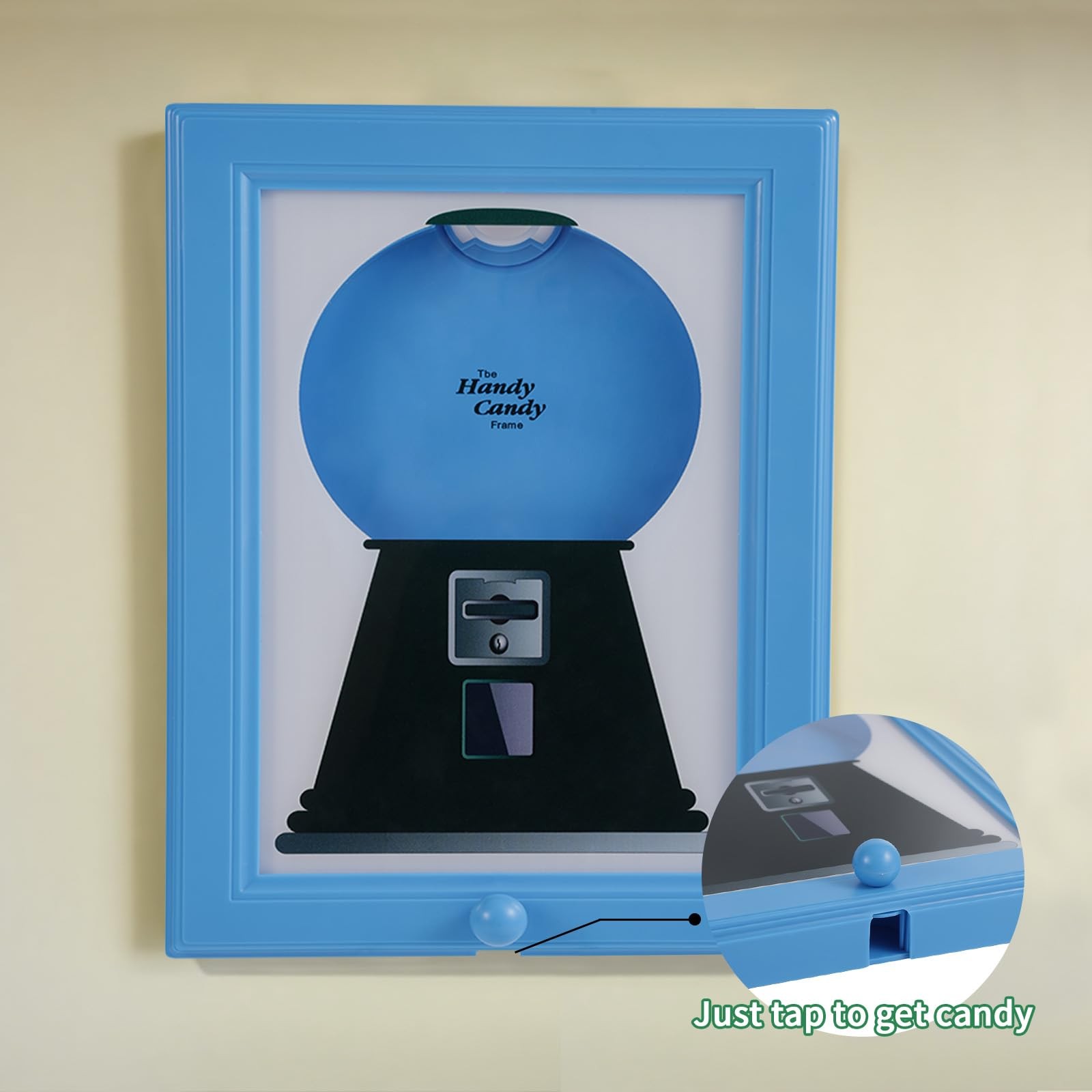 Candy Dispenser Picture Frame, Wall Mount Gumball Machine Creative Handy Cand…