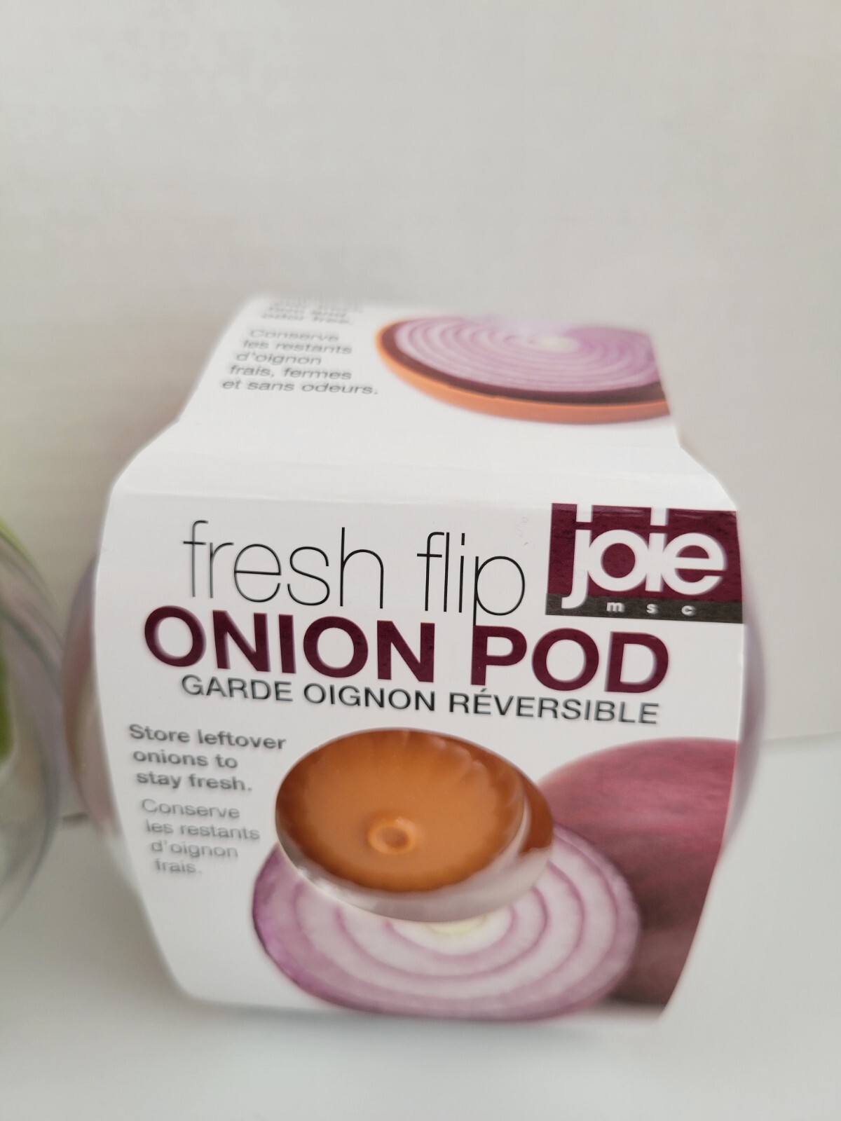 NEW JOIE Fresh Flip Avocado, Onion Pods Food Saver, 2 Pack Green, Orange