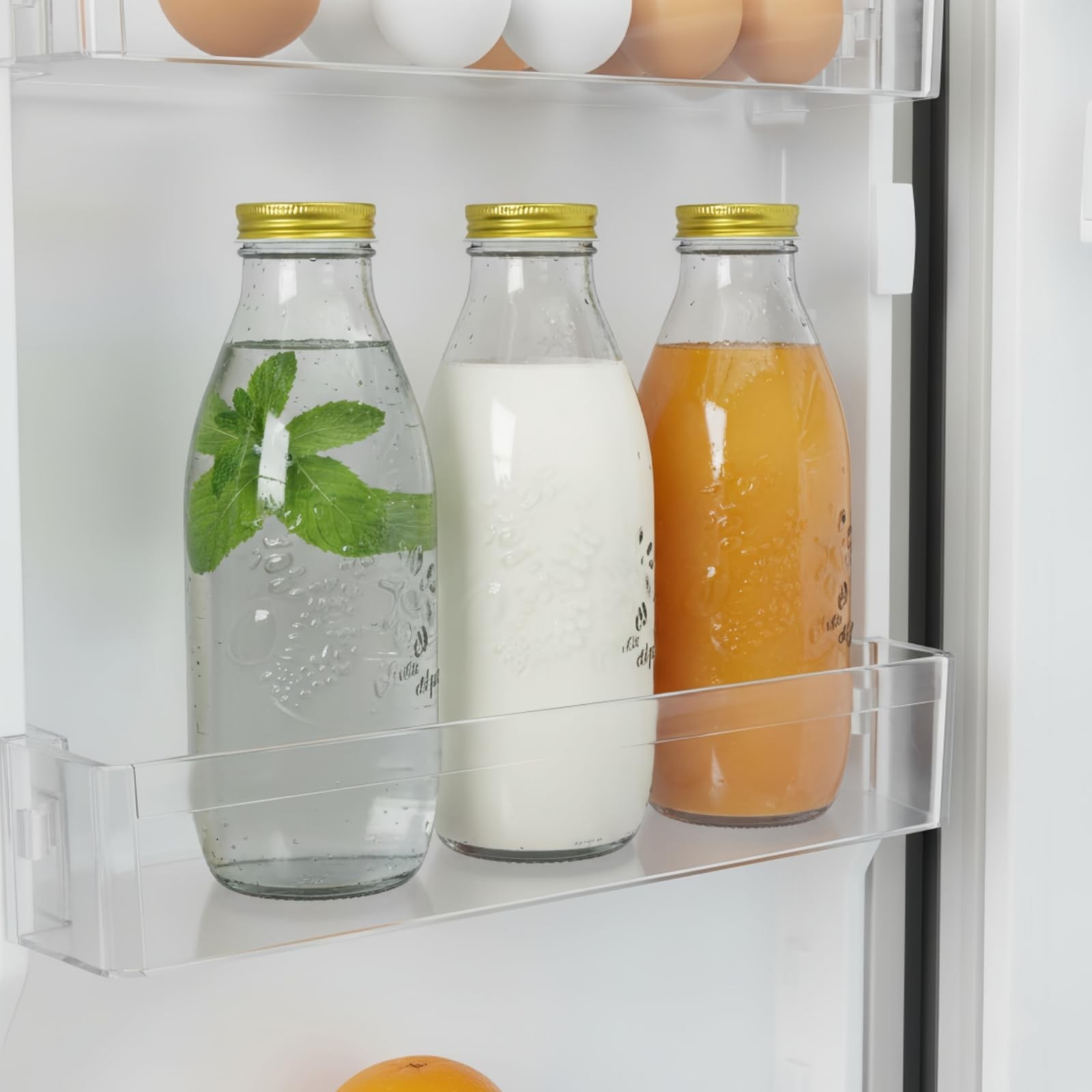 4 Pack 32 oz Glass Milk Bottle with Lids, Vintage Milk Container for Refriger…