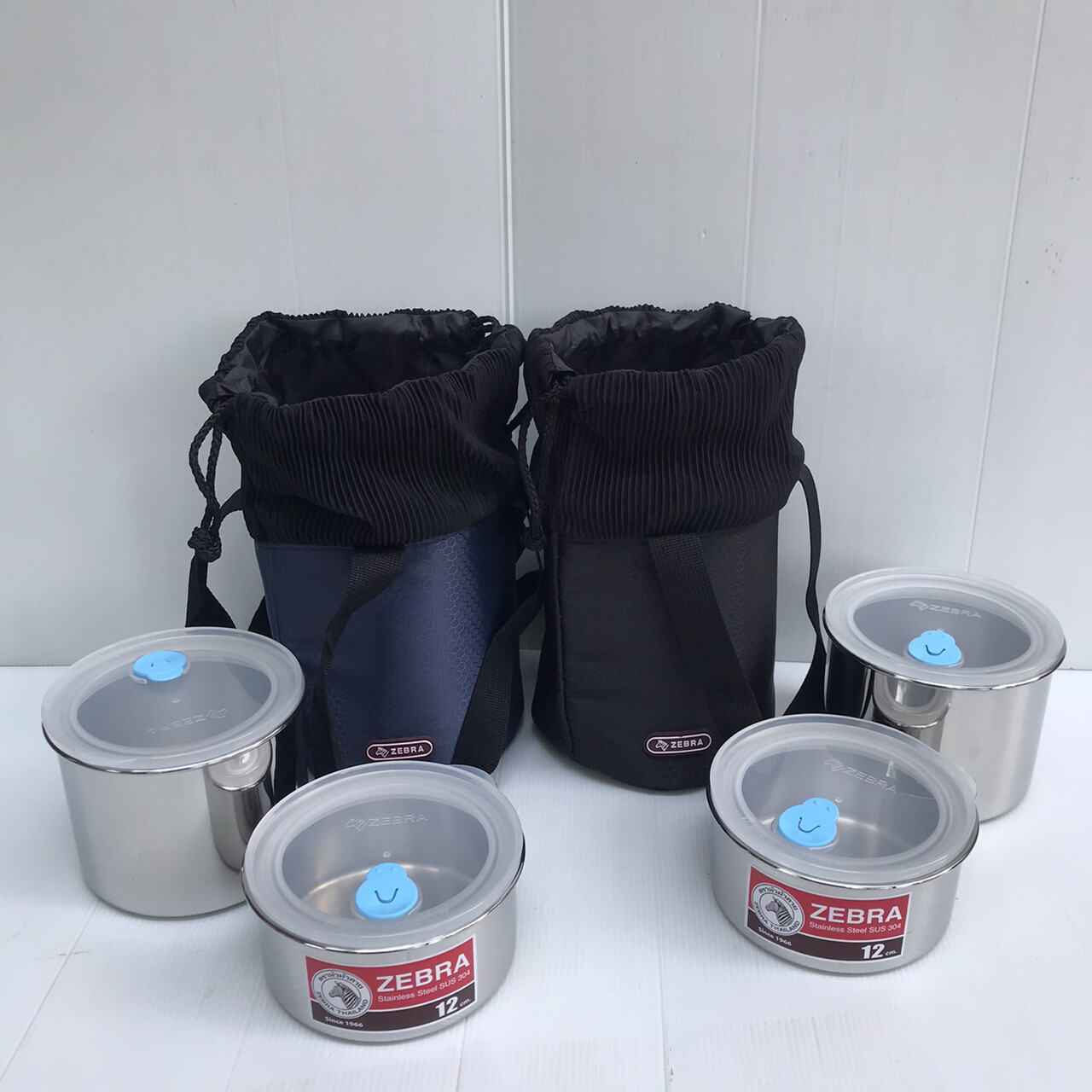 Thai Zebra Brand Pleated Bag with Food Storage Airtight II Stainless Steel12cmX2