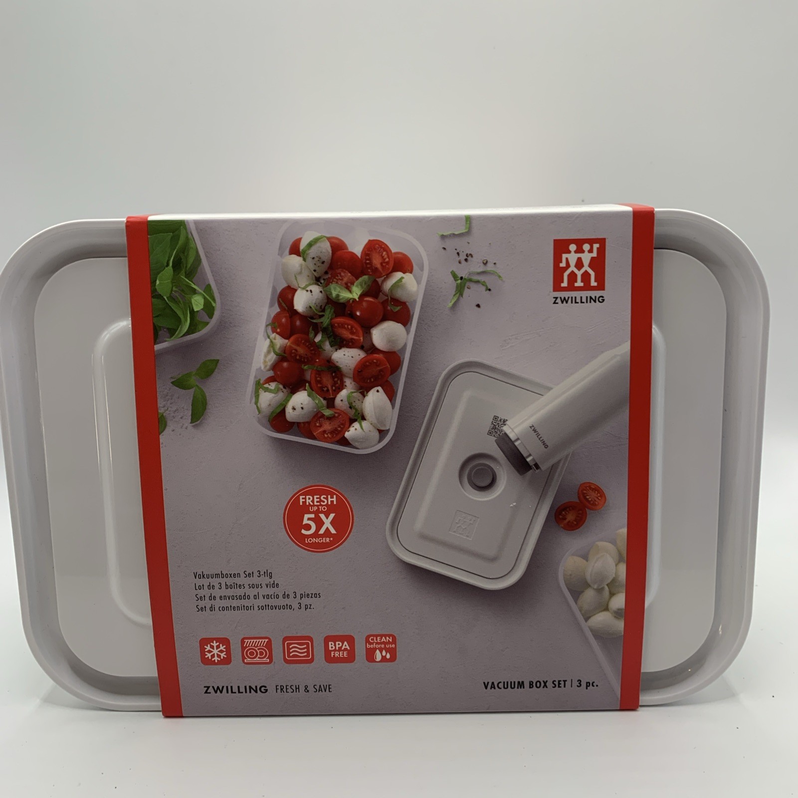 ZWILLING Fresh & Save 3-pc Plastic Food Storage Container, Meal Prep Container,