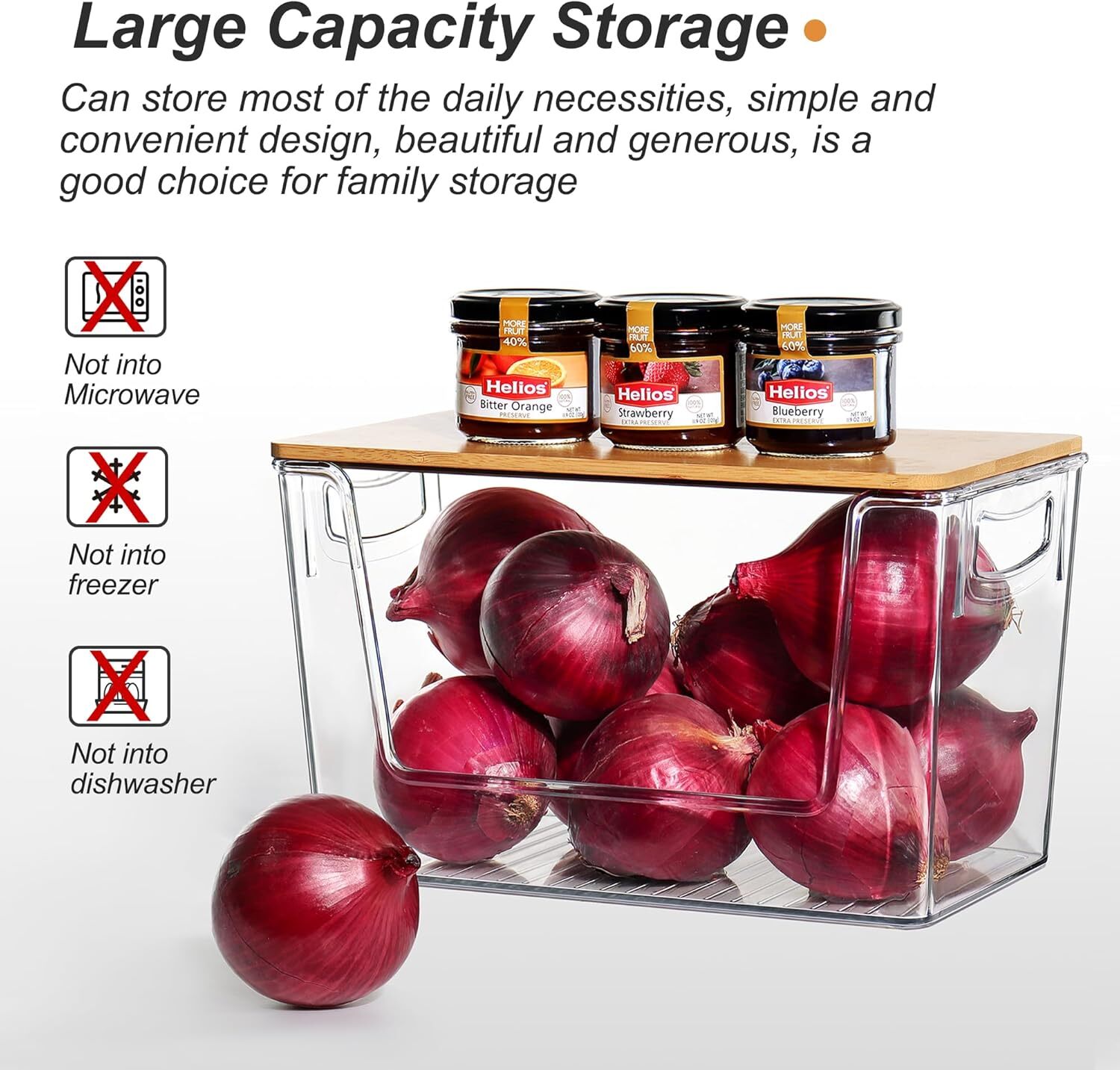 Pantry Organizers Storage, 2 Set Stackable Kitchen Counter Organizers for Onion