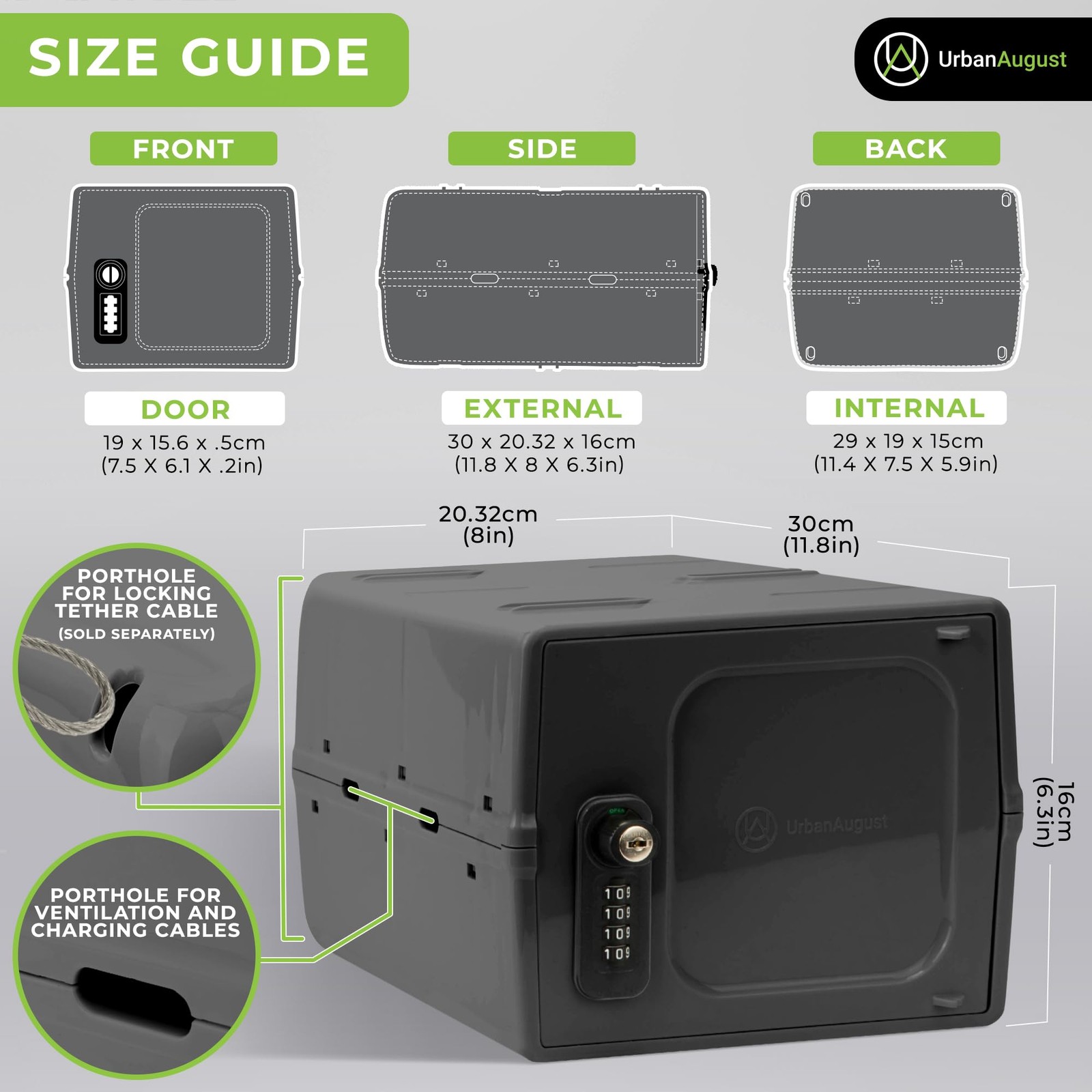 Dual Combination & Keyed Lockbox – Lockable Box for Everyday Use – Multi-Purp…