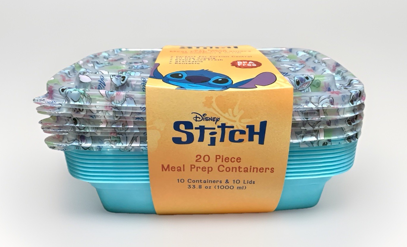 NEW Disney STITCH “Aloha” 20pc Plastic Meal Prep/Food Storage Containers & Lids