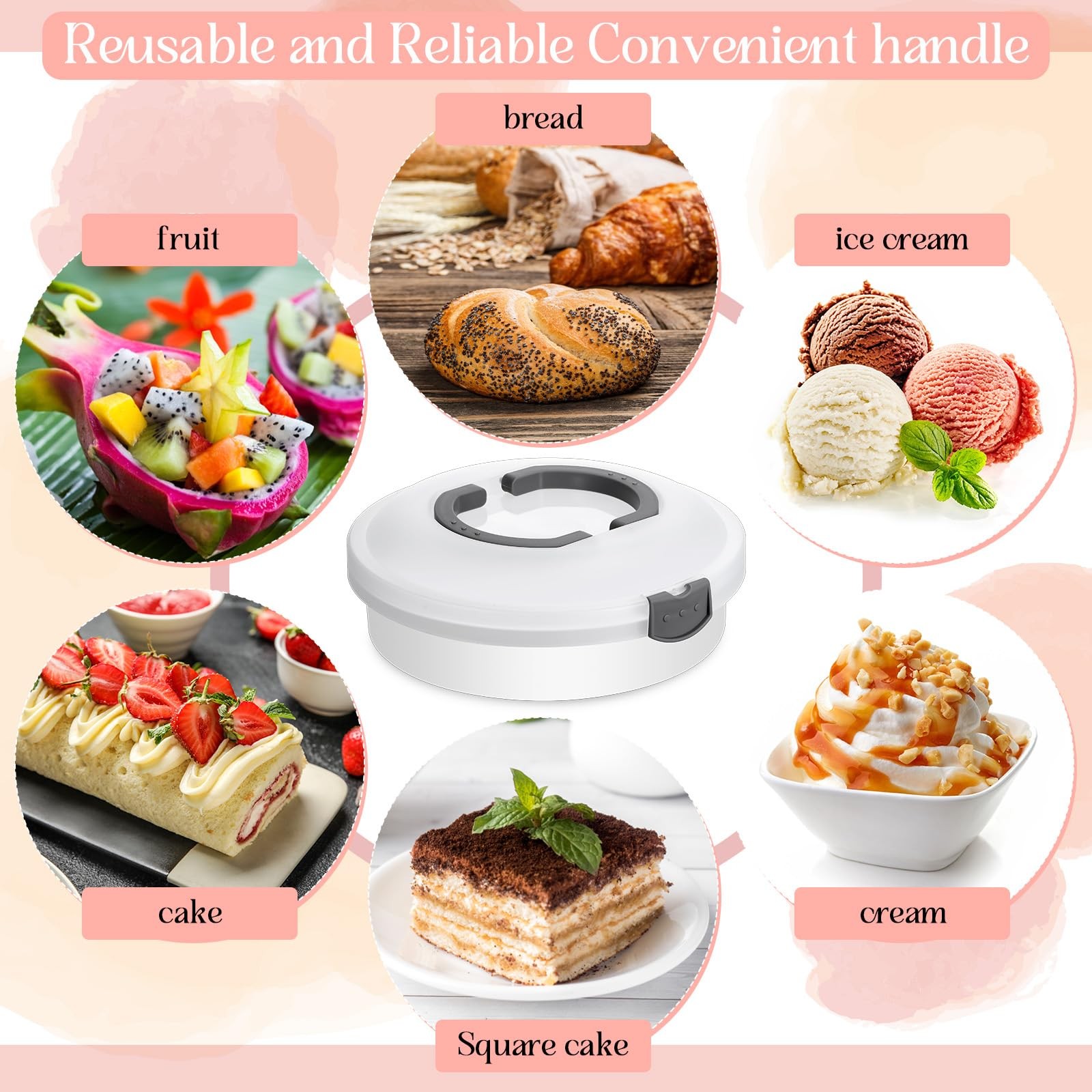 Vesici Set of 3 12” Round Pie Holder Insulated Thermal Casserole Carriers fo…