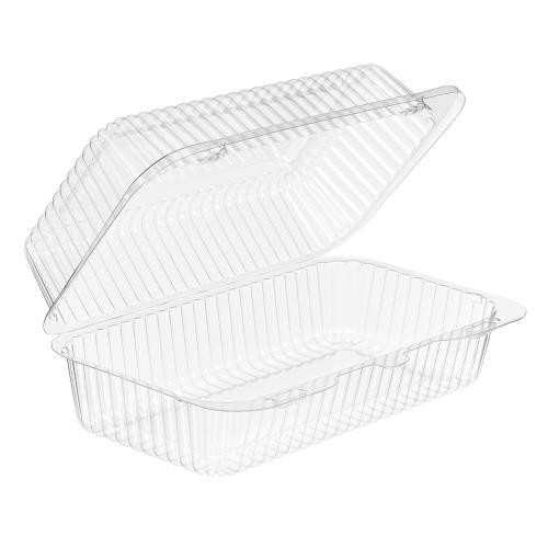 INLINE PLASTICS SLP35 HINGED CONTR PET 56-OZ 9X5X3-3/8 CLEAR 500/CS (CASE OF 500