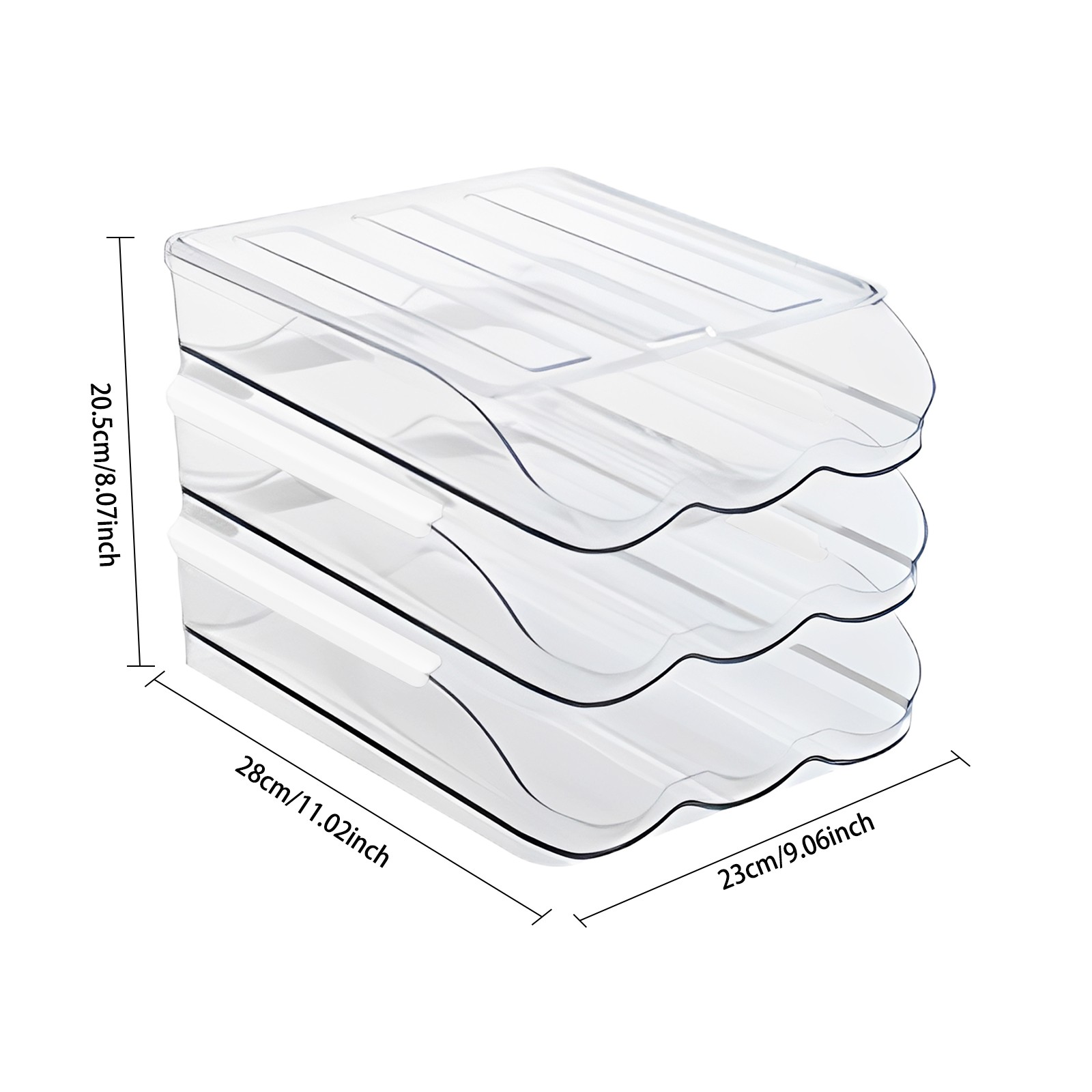 3-tier Egg Holder for Fridge Egg Storage Container, Large Capacity Egg Organizer