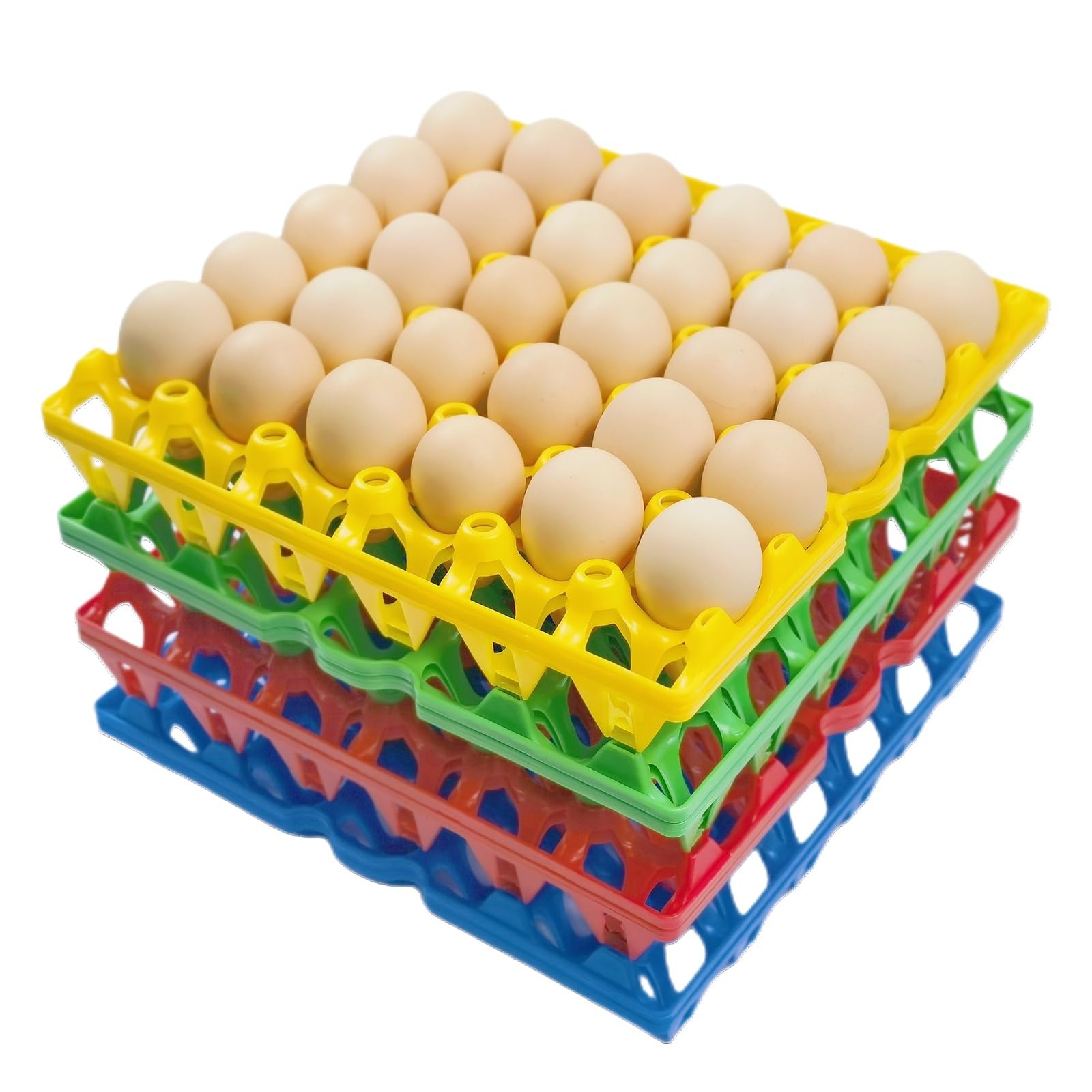 8-Pack Plastic Egg Trays 30-Egg Flats Stackable Reusable Durable 8 PCS