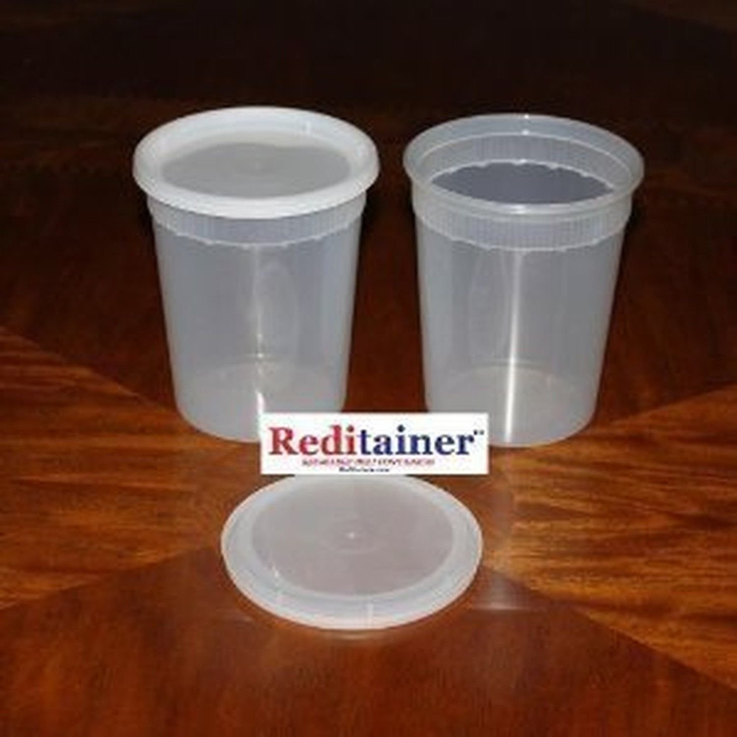 Reditainer 50-Pack 32-Ounce Deli Food Storage 32 Ounce, Translucent