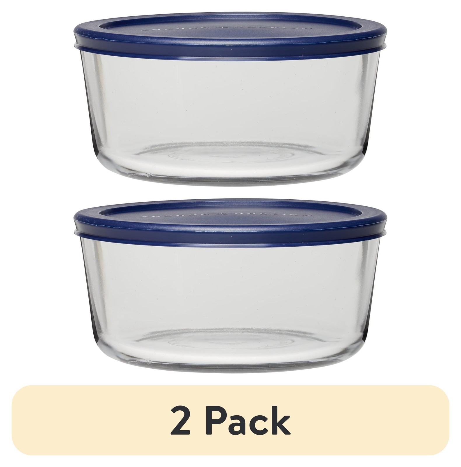 Glass Food Storage Container W/ Lid 7 Cup Round BPA Free Kitchen New