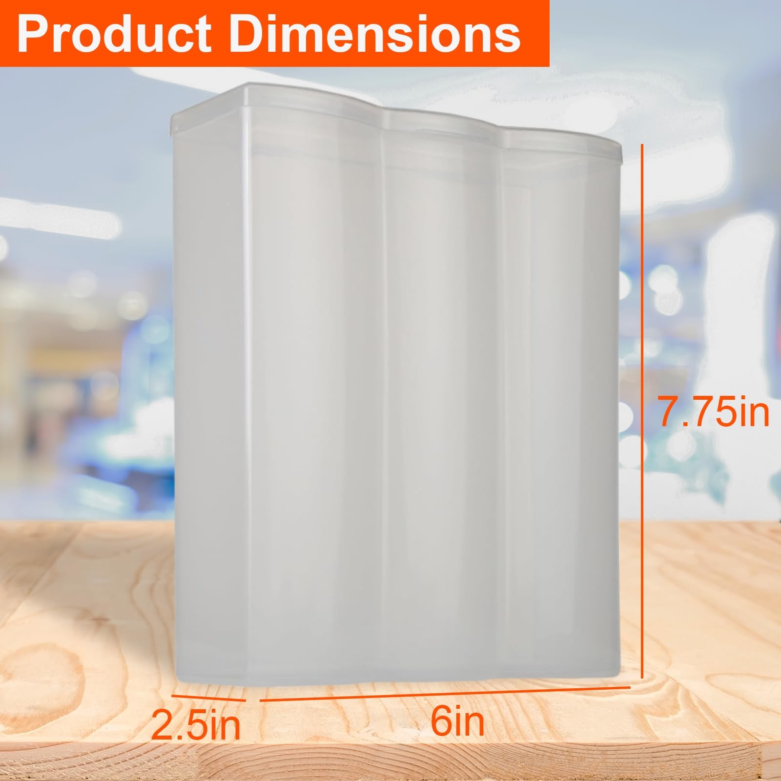Home-X Convenient Cracker & 6 inches x 2.5 x 7.75 inches, translucent