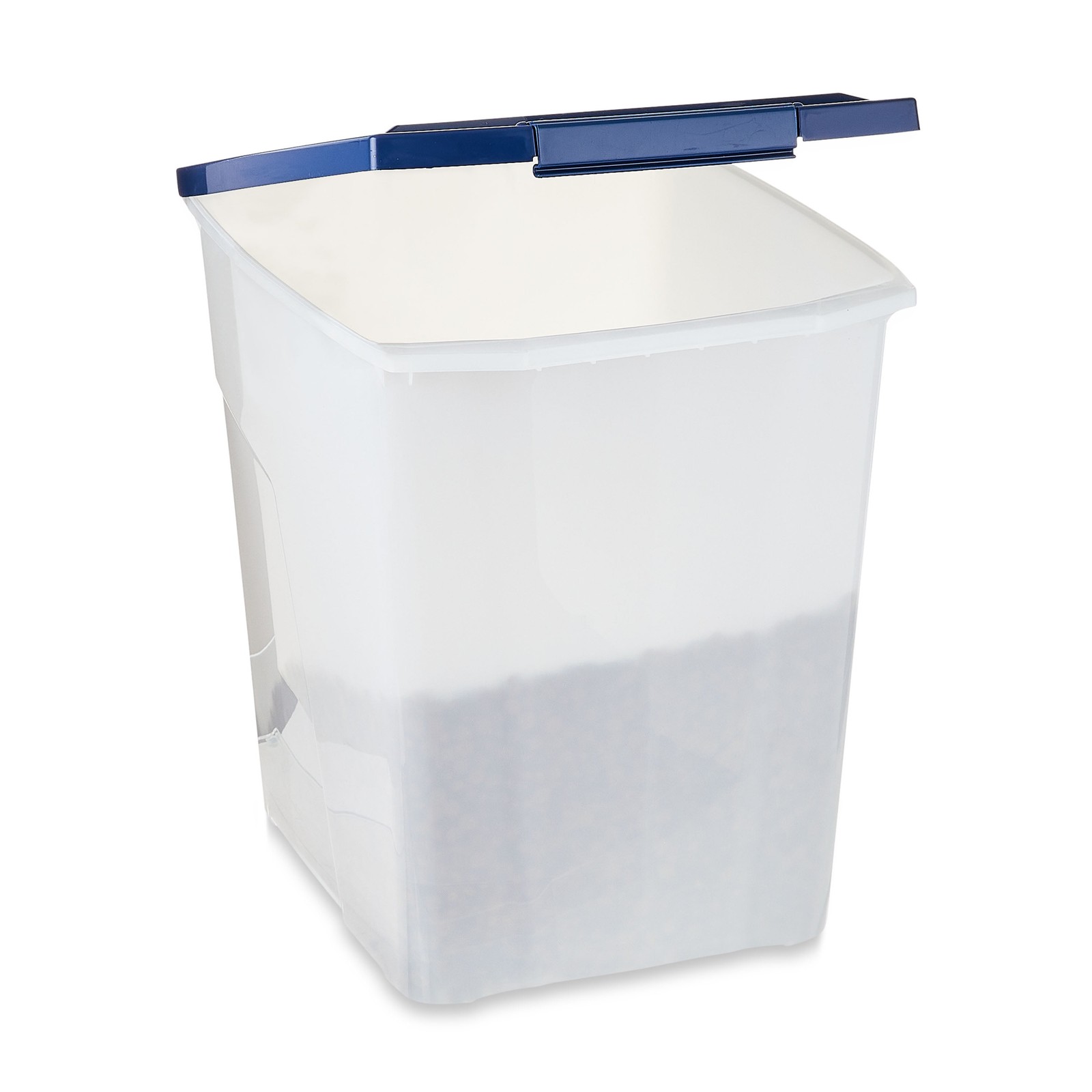 Plastic Pet Food Storage Container with Locking Lid, 25 lb Capacity