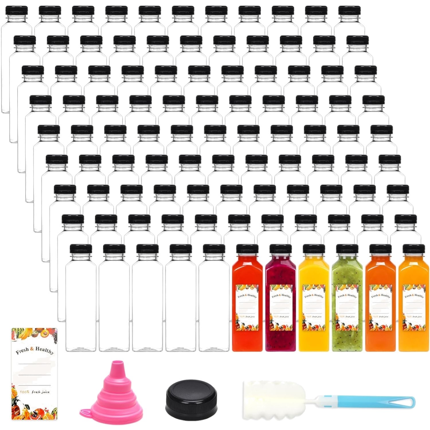 Reusable 16oz Plastic Bottles for Beverages – Pack of 160