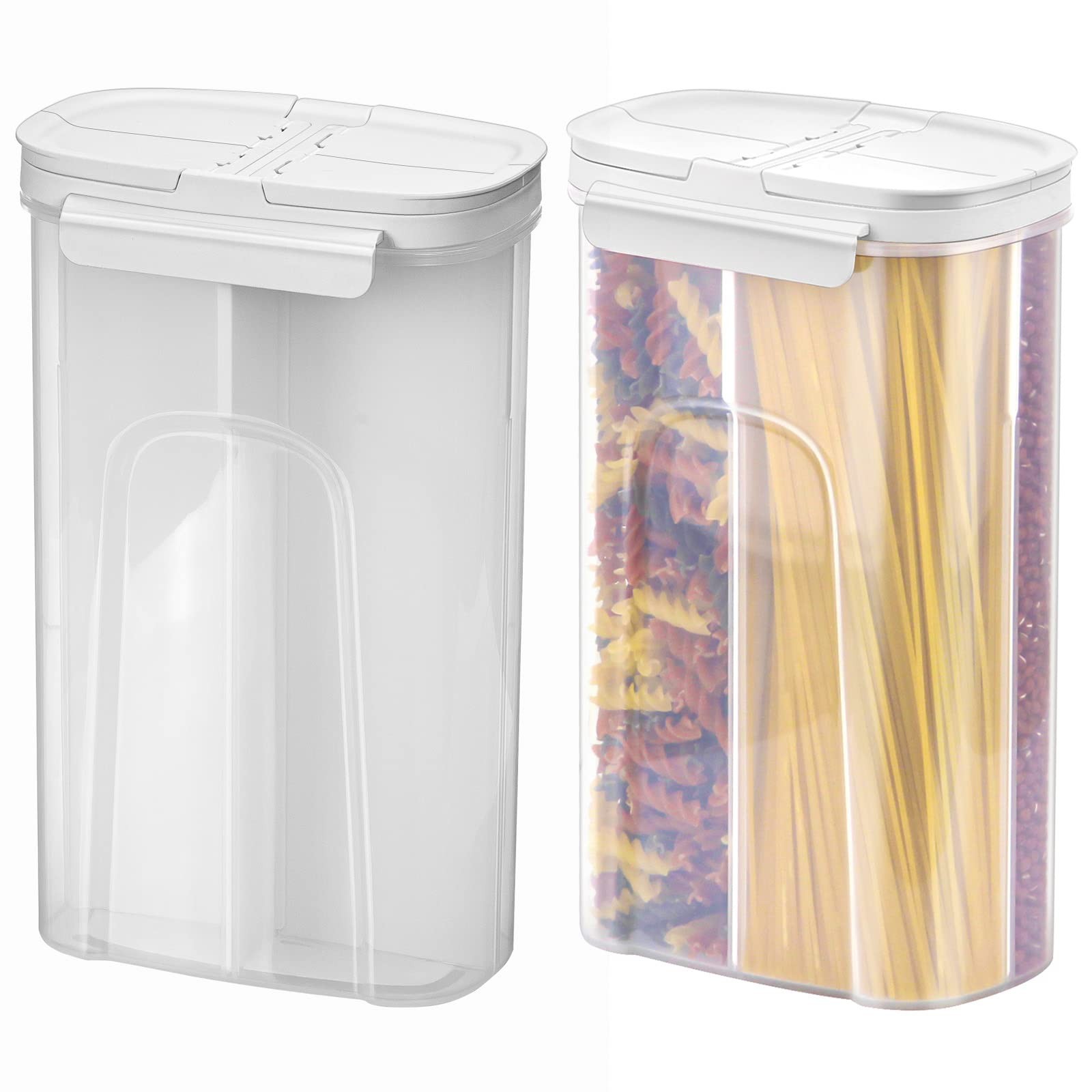 Storage Jars Canisters with Built-in partition / 4 compartments for Spaghetti…