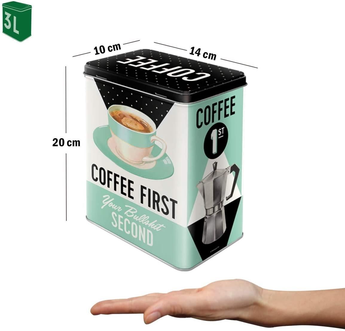 Nostalgic-Art – Metal Food Coffee Storage Tin Container Box – Coffee First