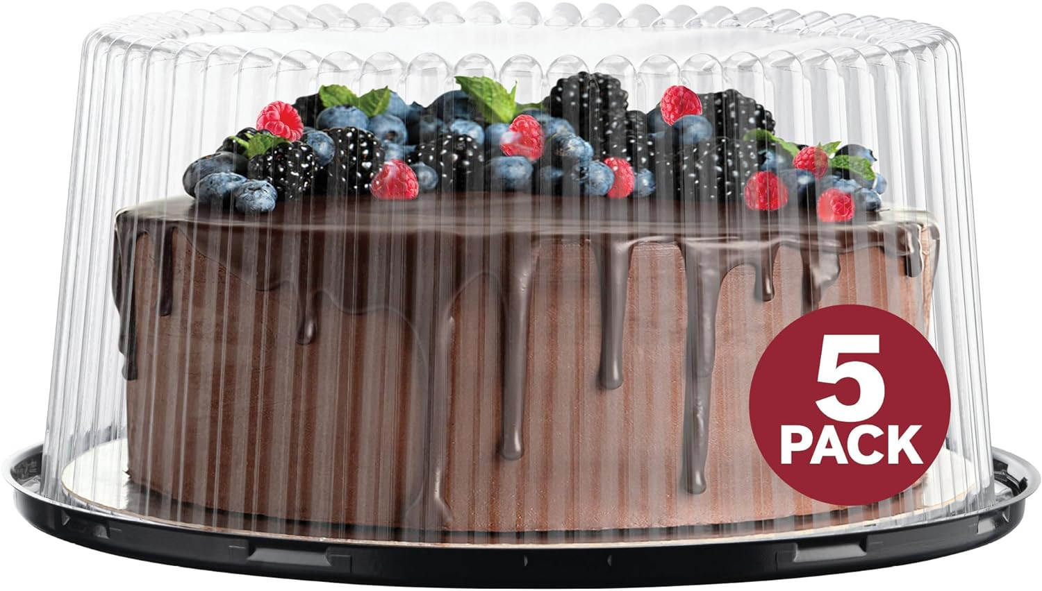10 – 11″ Plastic Disposable Cake Containers Carriers with Dome Lids and Cake …