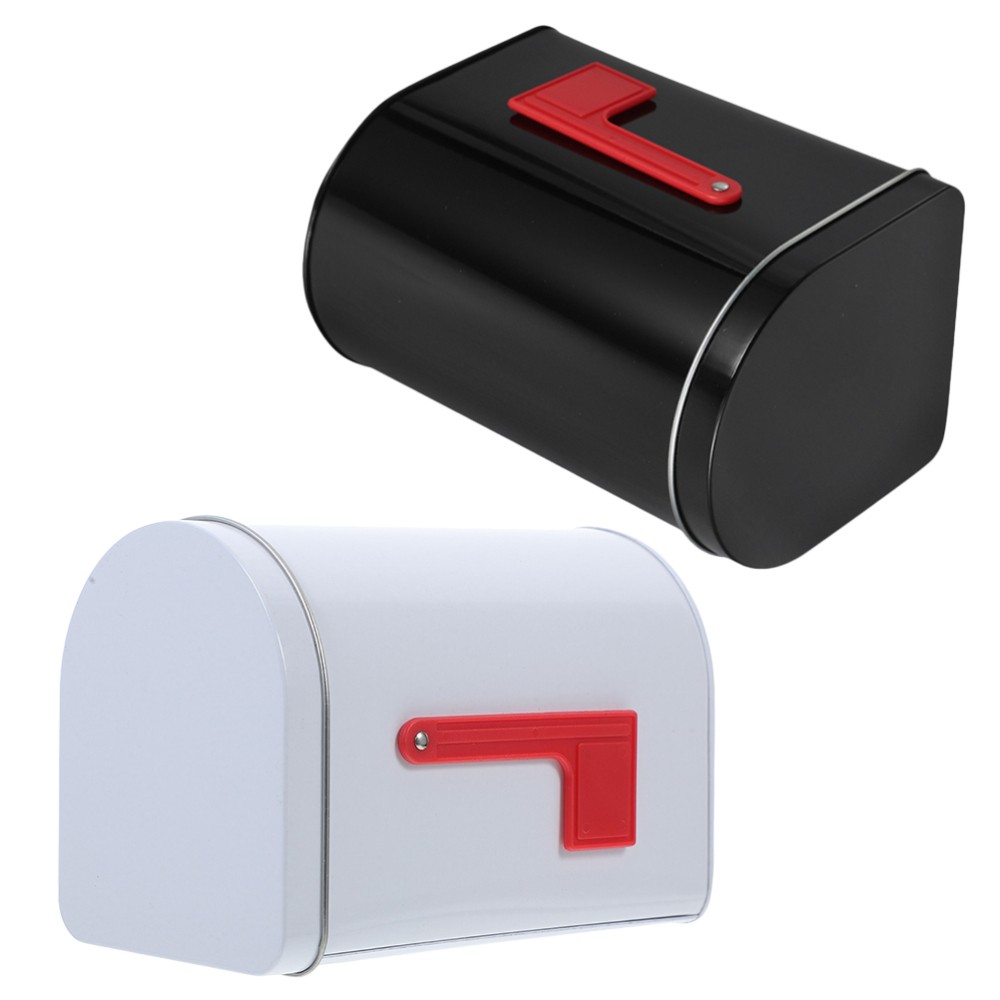 2 Pcs Candy Mailbox Mini Tinplate Candy Storage Container Decorative Treat Box