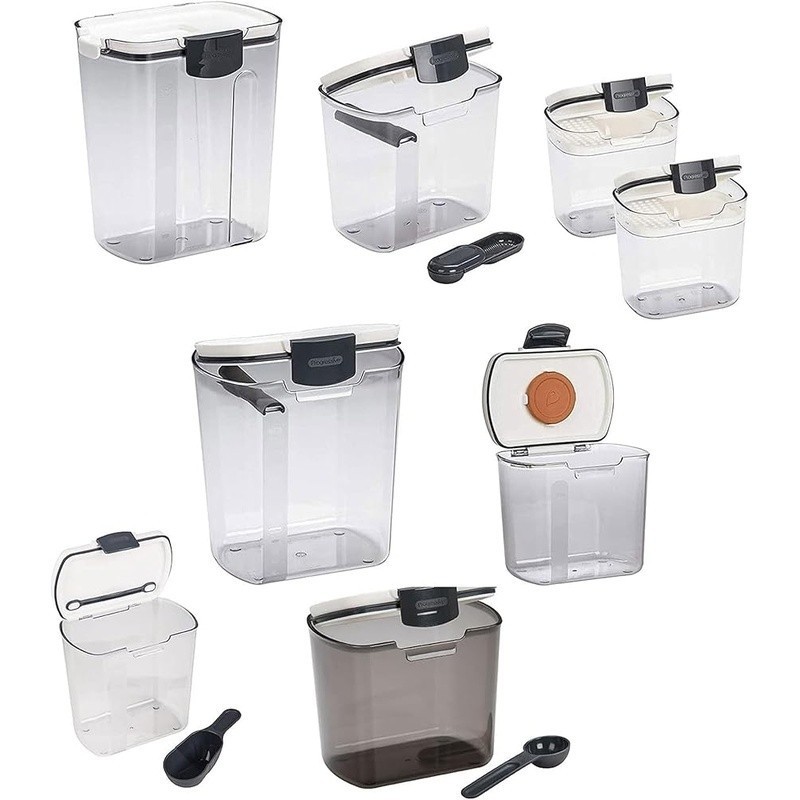 Airtight Baking Storage Set Flour Sugar Keepers W/ Measuring Marks Containers US