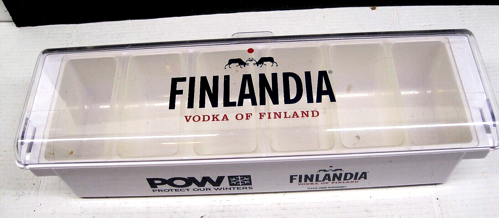 Finlandia bar fruit garnish candy tray container lid Vodka