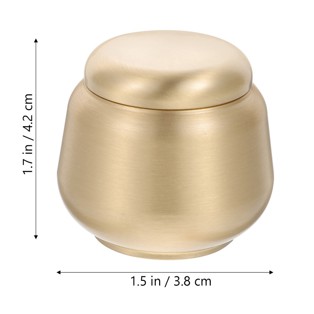 Brass Tea Container Golden Tea Can Tea Sealed Jar Multi-function Storage Jars