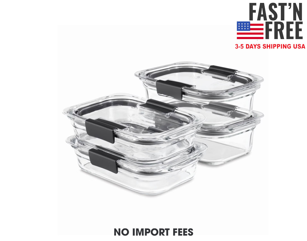 Rubbermaid Brilliance Glass Variety Set of 4 Food Storage Containers