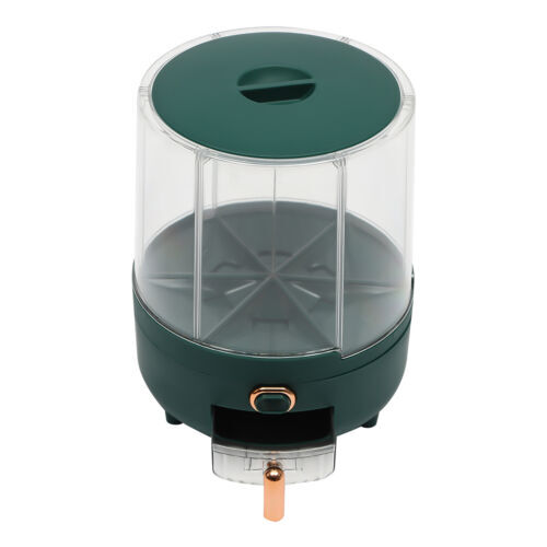 Rice Dispenser Dry Grain Food Storage Container Tank 6-Grid Rotating for Kitchen