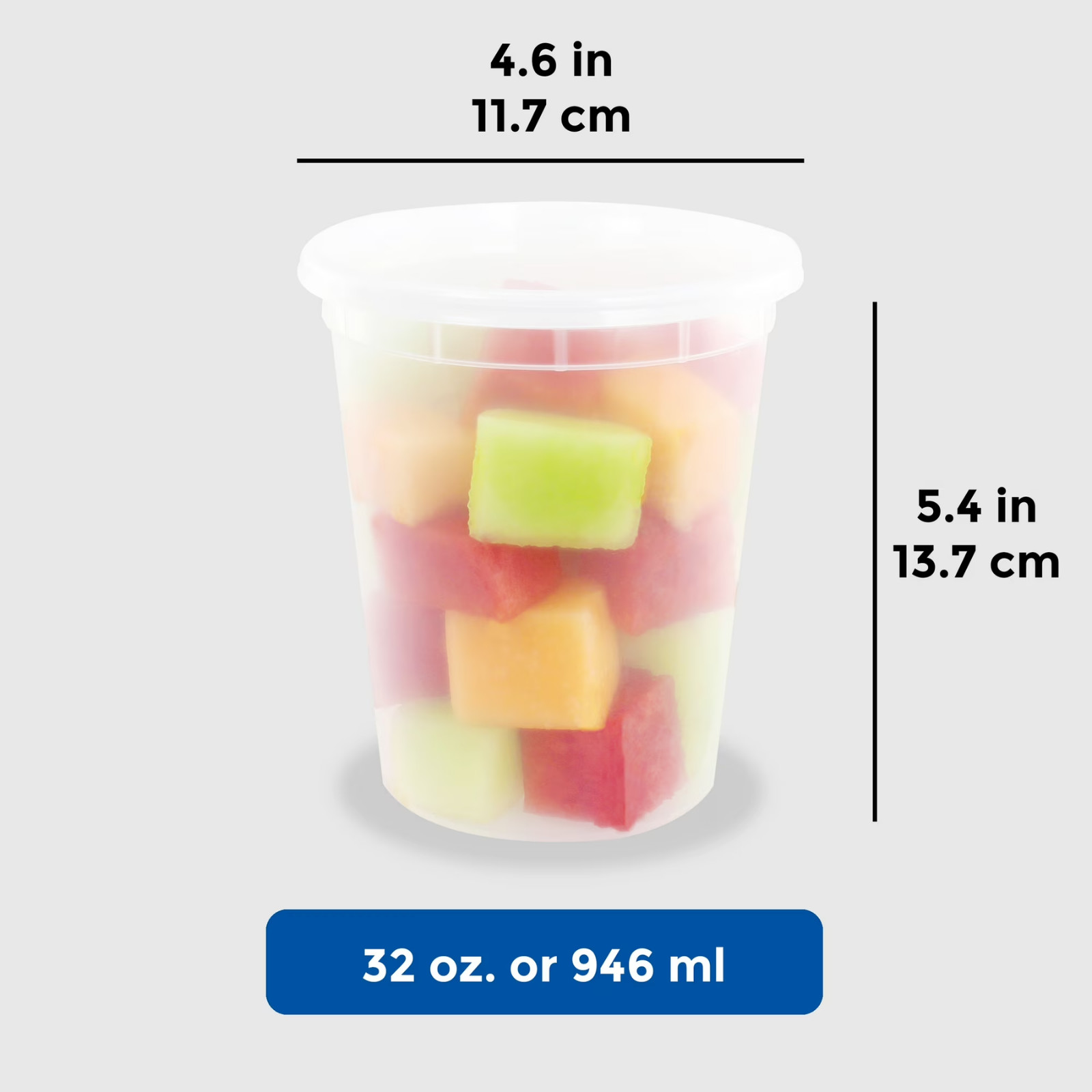 24 Pack 32 oz Food Storage Containers with Lids BPA Free Deli Cups Meal Prep Set