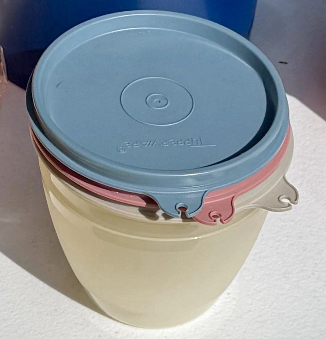Vintage Tupperware Nesting Bowls Set of 3 Pastel Blue Pink Grey NOS Brand New