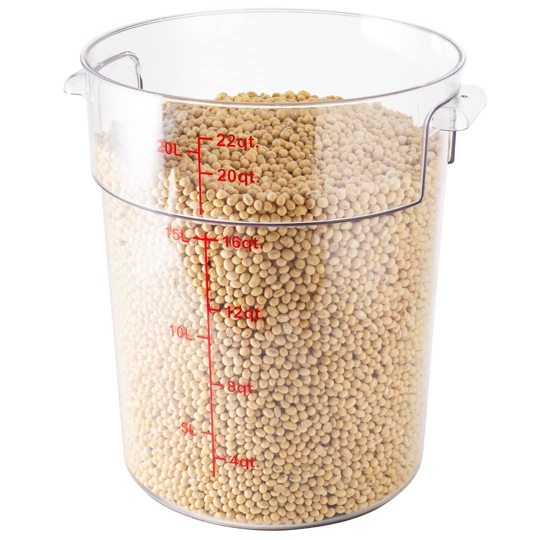Restaurantware Met Lux 22 Quart Food Storage Container, 1 Round Commercial Stora