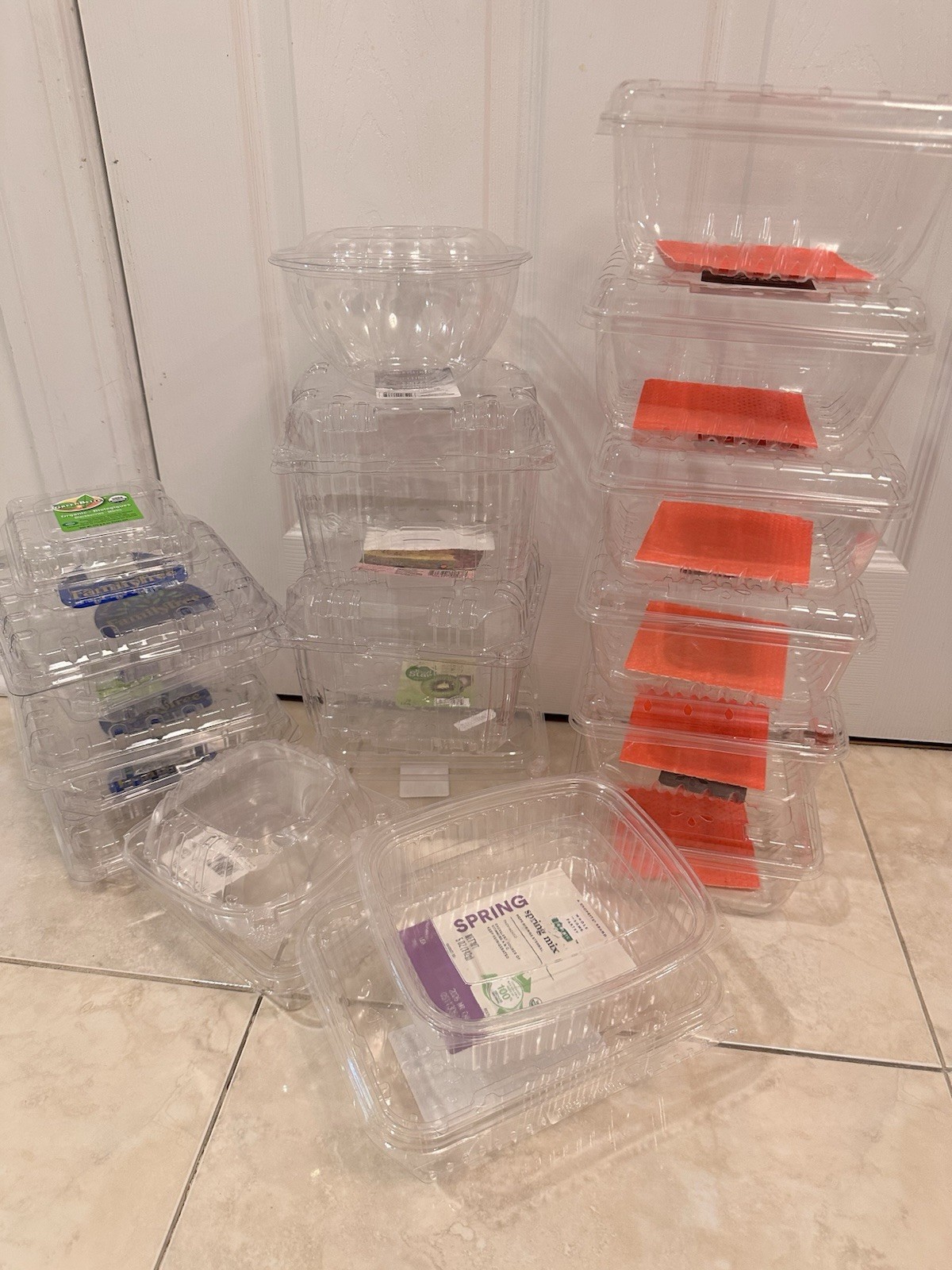 20 Pack Clear Plastic Berry Clamshell Vented Container for blueberry, Cherry …